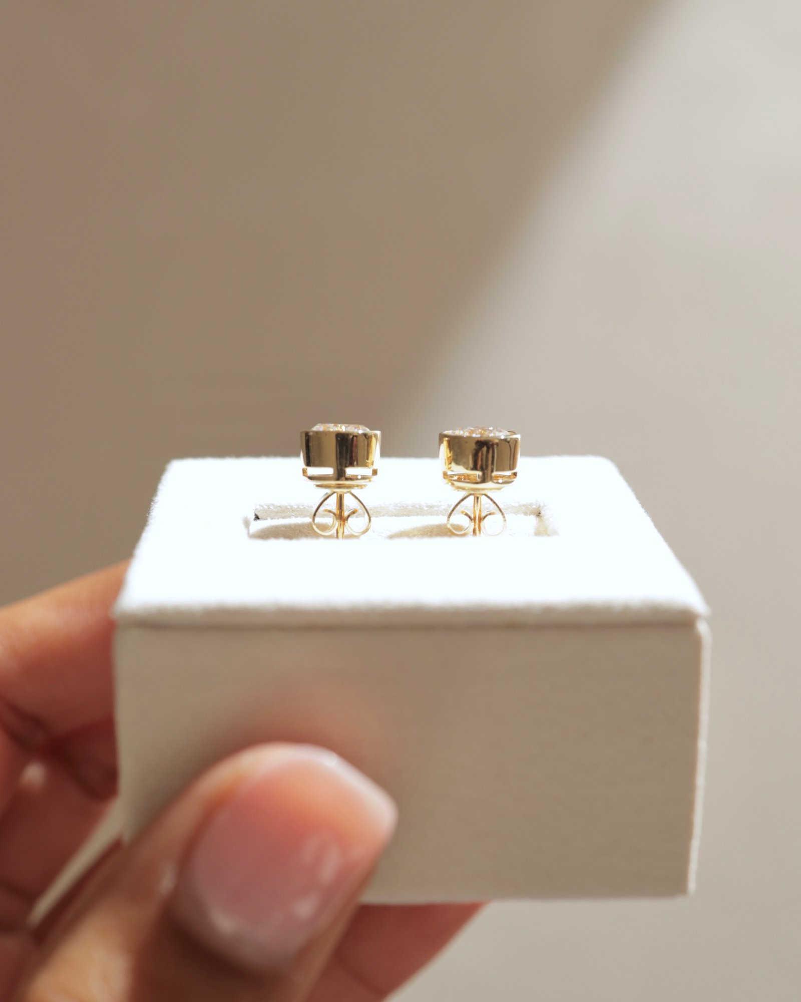 Tiana - Round Bezel Earrings Lifestyle Image
