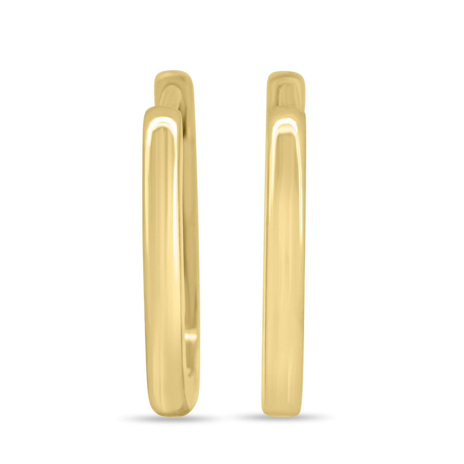 Tiffany - Elongated Oval Hoop Earrings - 14k Yellow Gold