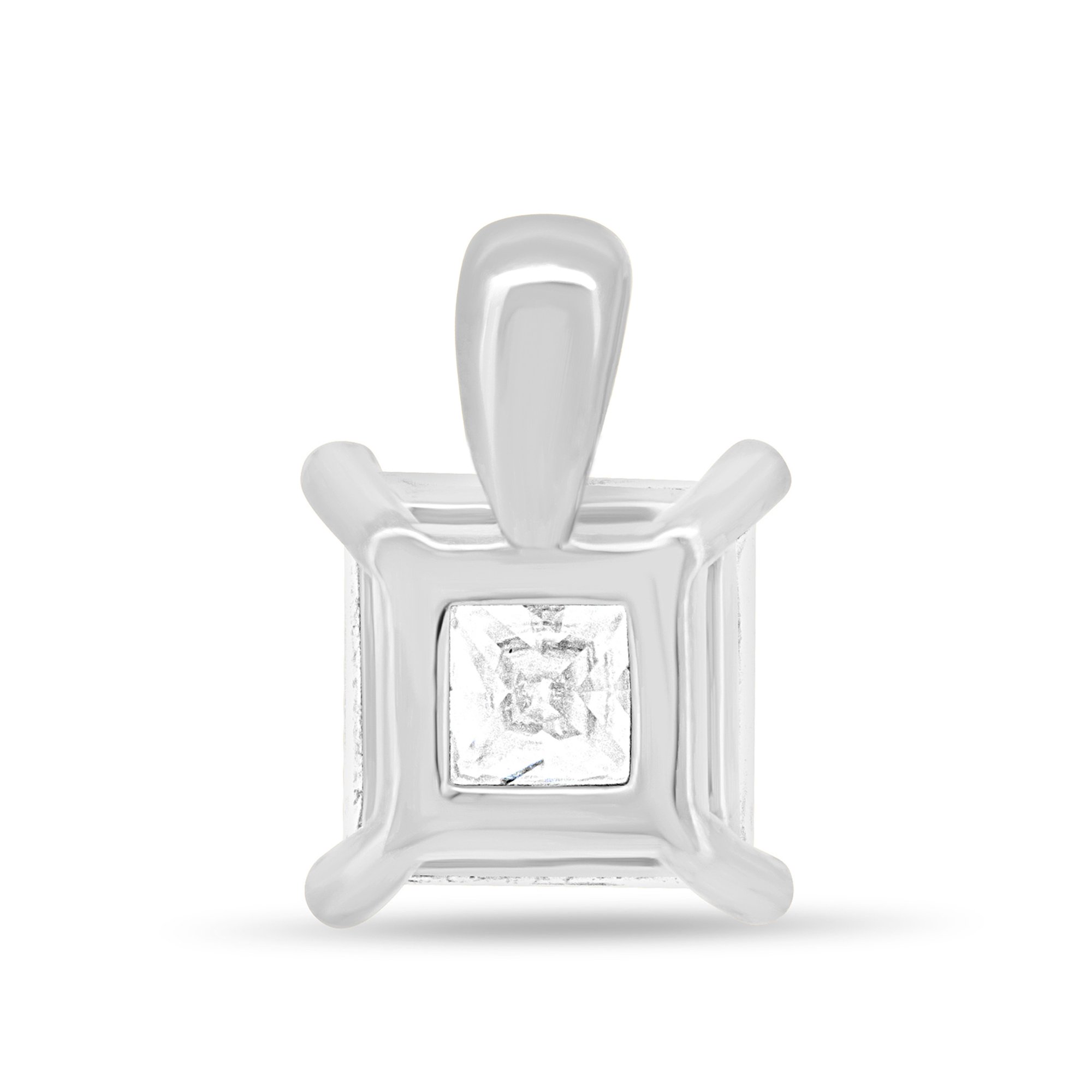 Chandler - Princess Pendant - 18k White Gold