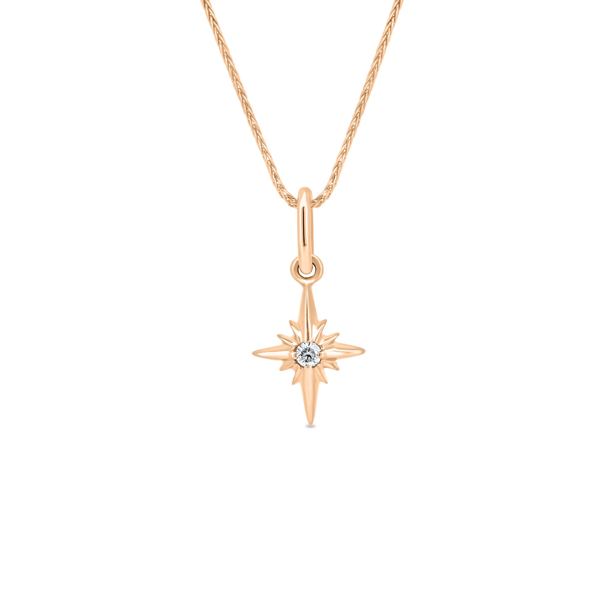 Gracie - Star Necklace Pendant - 9k Rose Gold