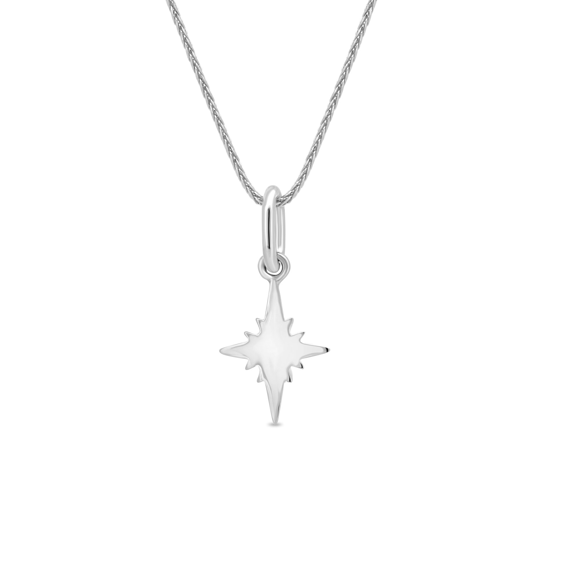 Gracie - Star Necklace Pendant - 9k White Gold