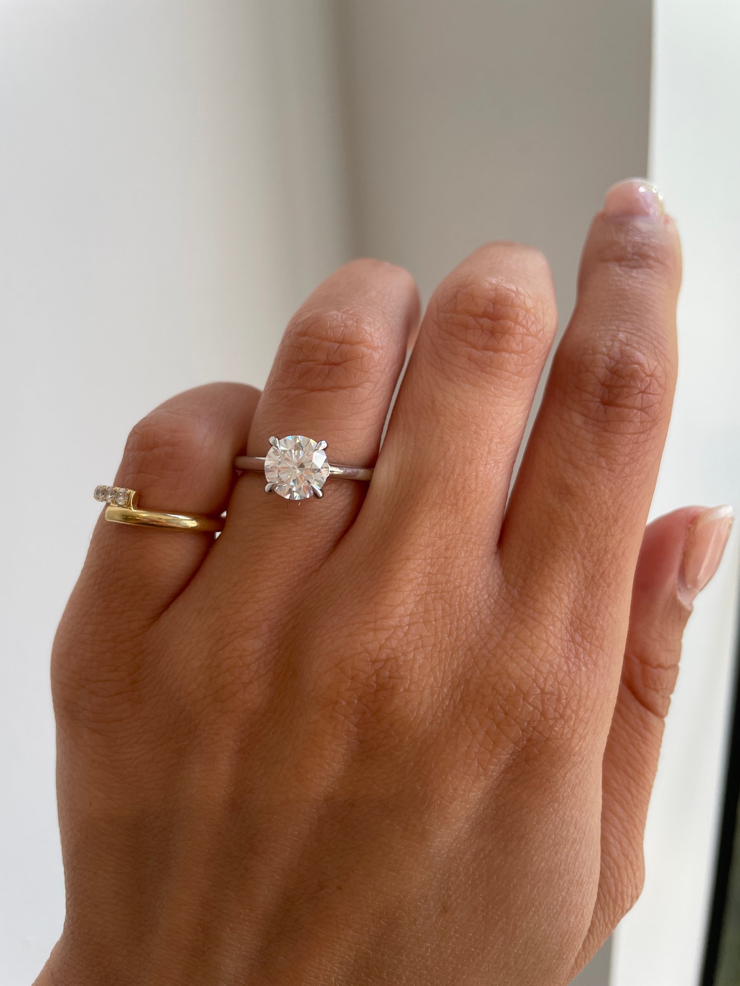 Platinum | 1.62ct - D - VS1 Round Lab Diamond | Lab Diamond side stones