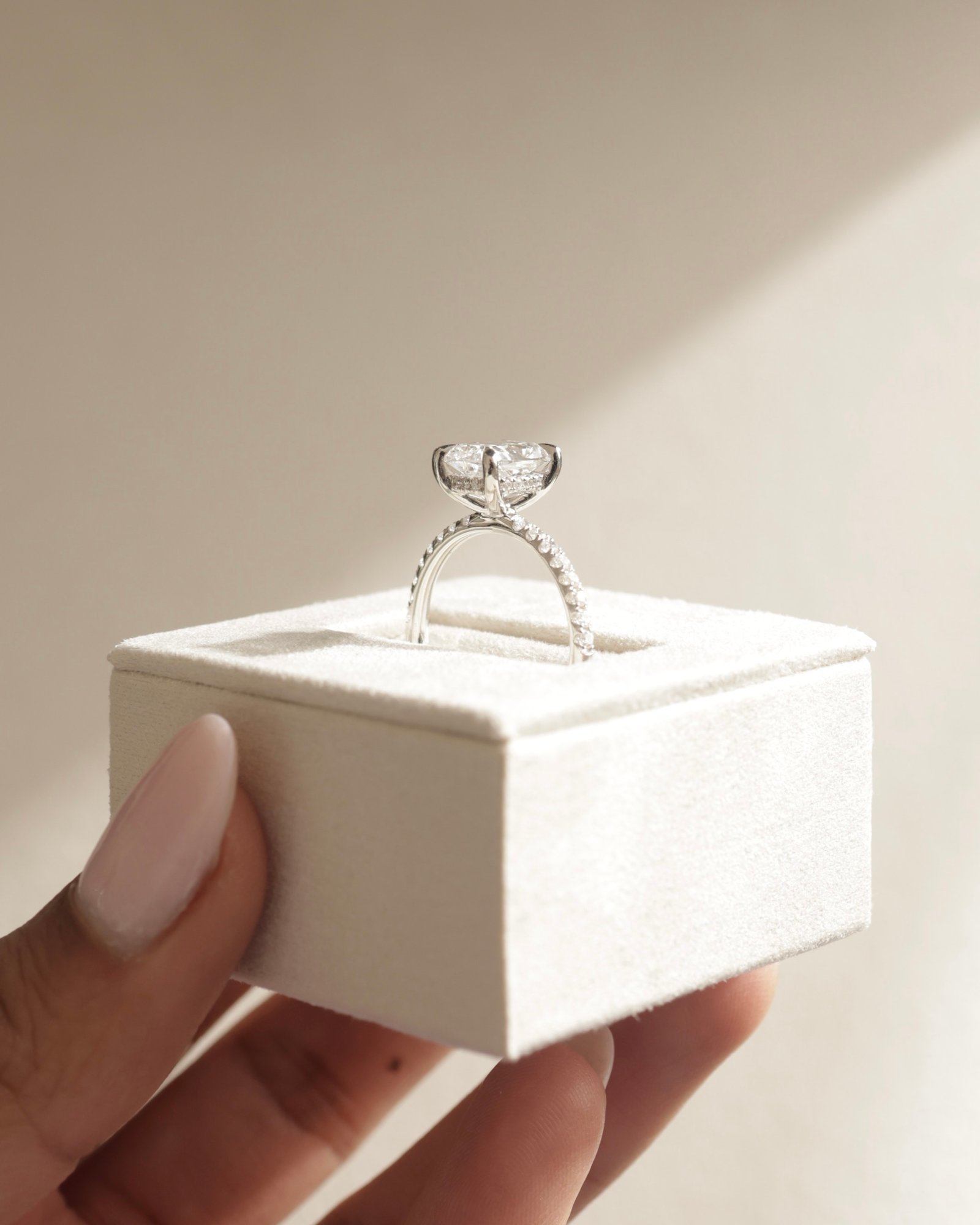 Platinum | 1.9ct - E - VS2 Elongated Cushion Lab Diamond | Lab Diamond side stones