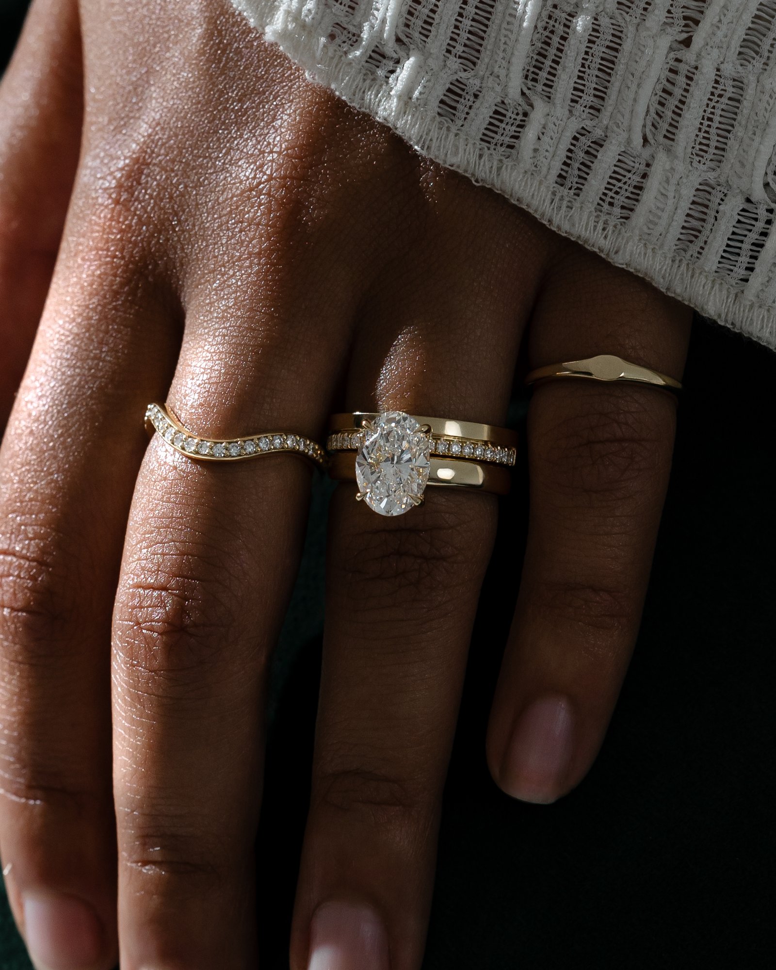 18k Yellow Gold | Lab Diamond melee stones