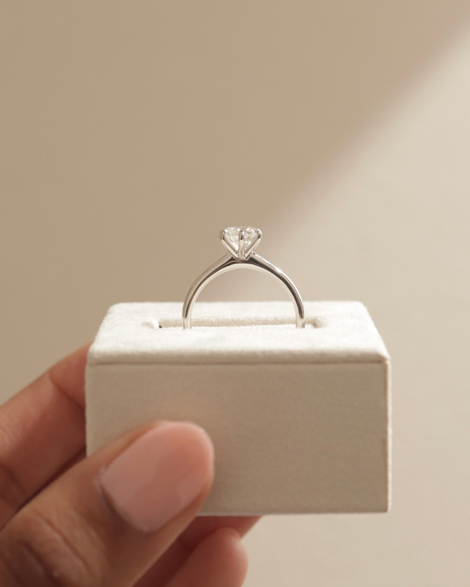 Platinum | 6.5mm Round Moissanite