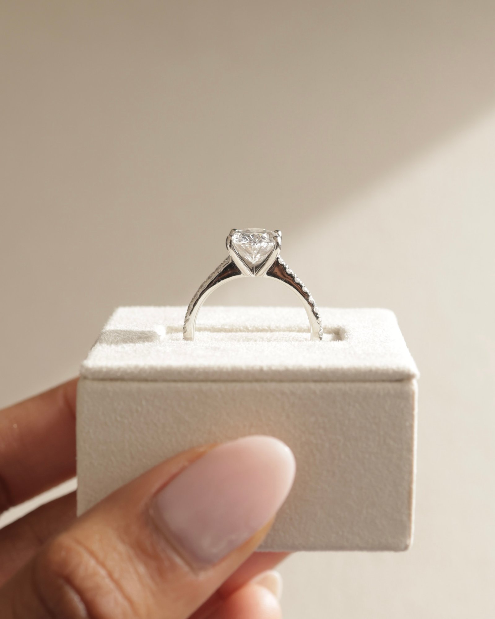 Platinum | 2.69ct - E - VS1 Oval Lab Diamond | Lab Diamond side stones