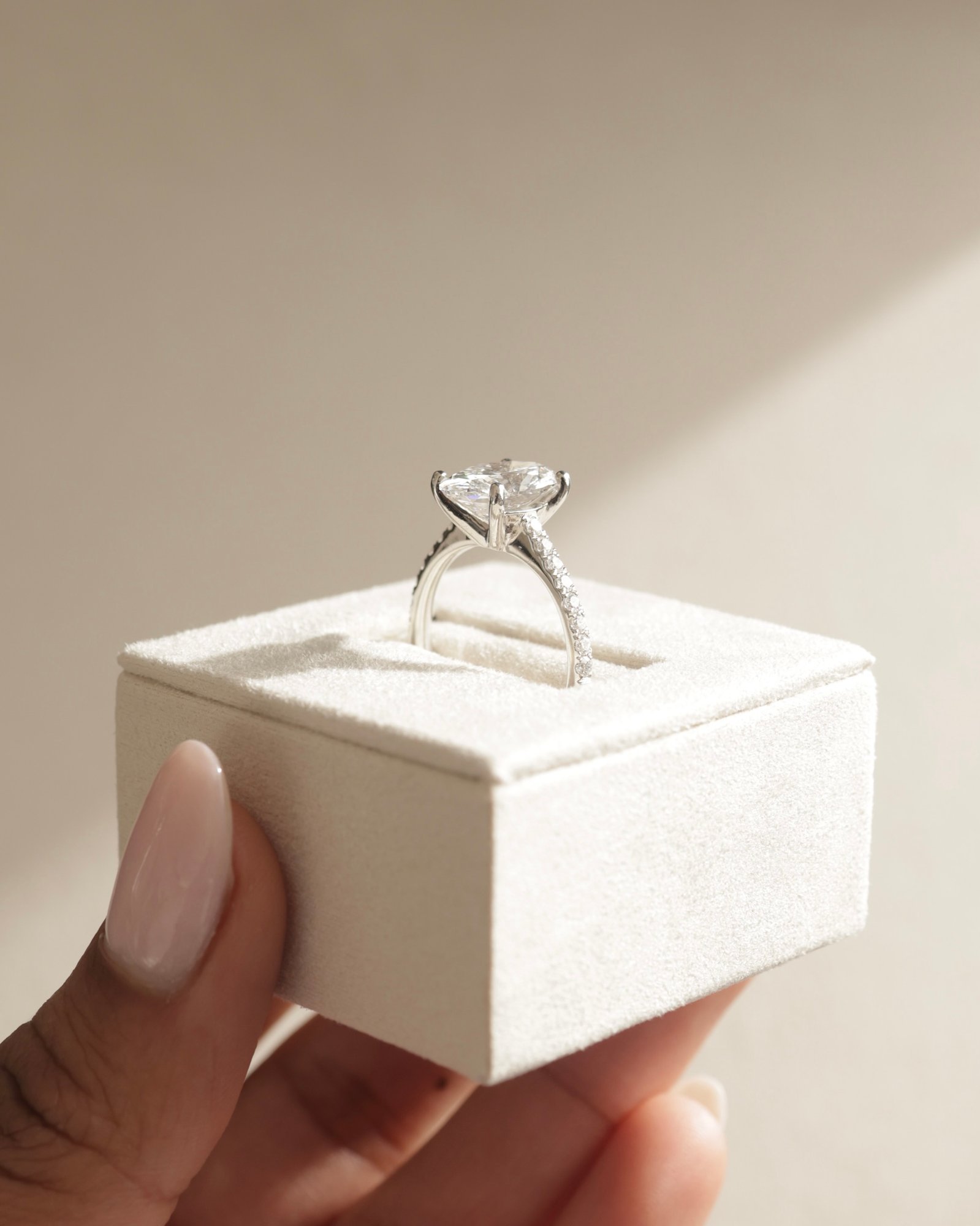 Platinum | 2.69ct - E - VS1 Oval Lab Diamond | Lab Diamond side stones