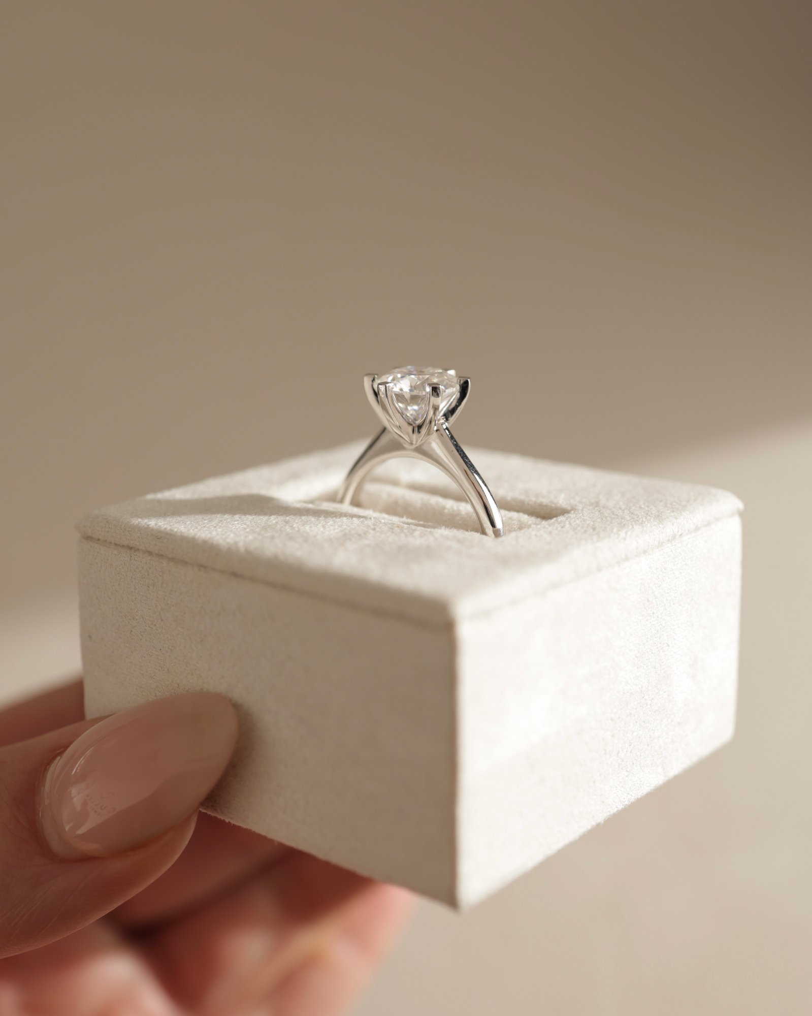 Platinum | 8mm Round Moissanite