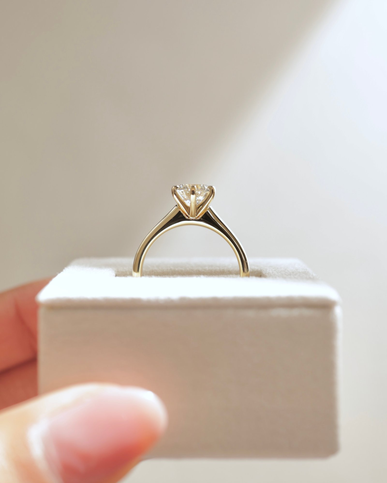 18k Yellow Gold | 1.4ct - F - VS1 Round Lab Diamond