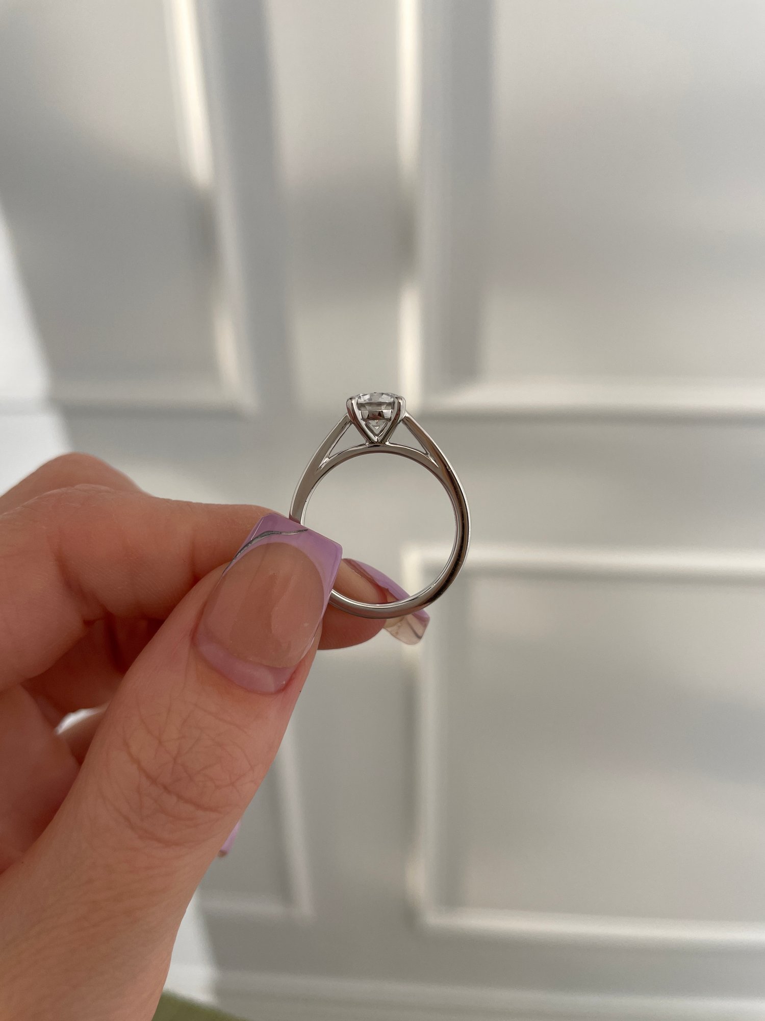 Platinum | 6.5mm Round Moissanite