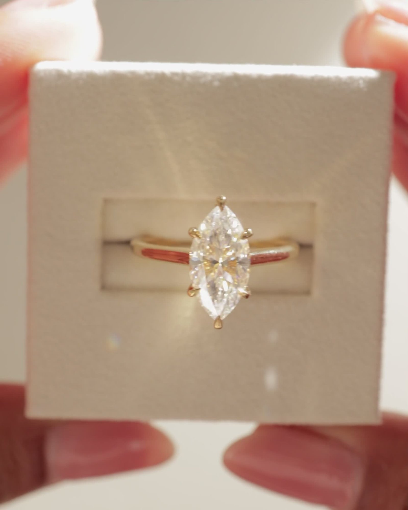 18k Yellow Gold | 13x6.5mm Marquise Moissanite