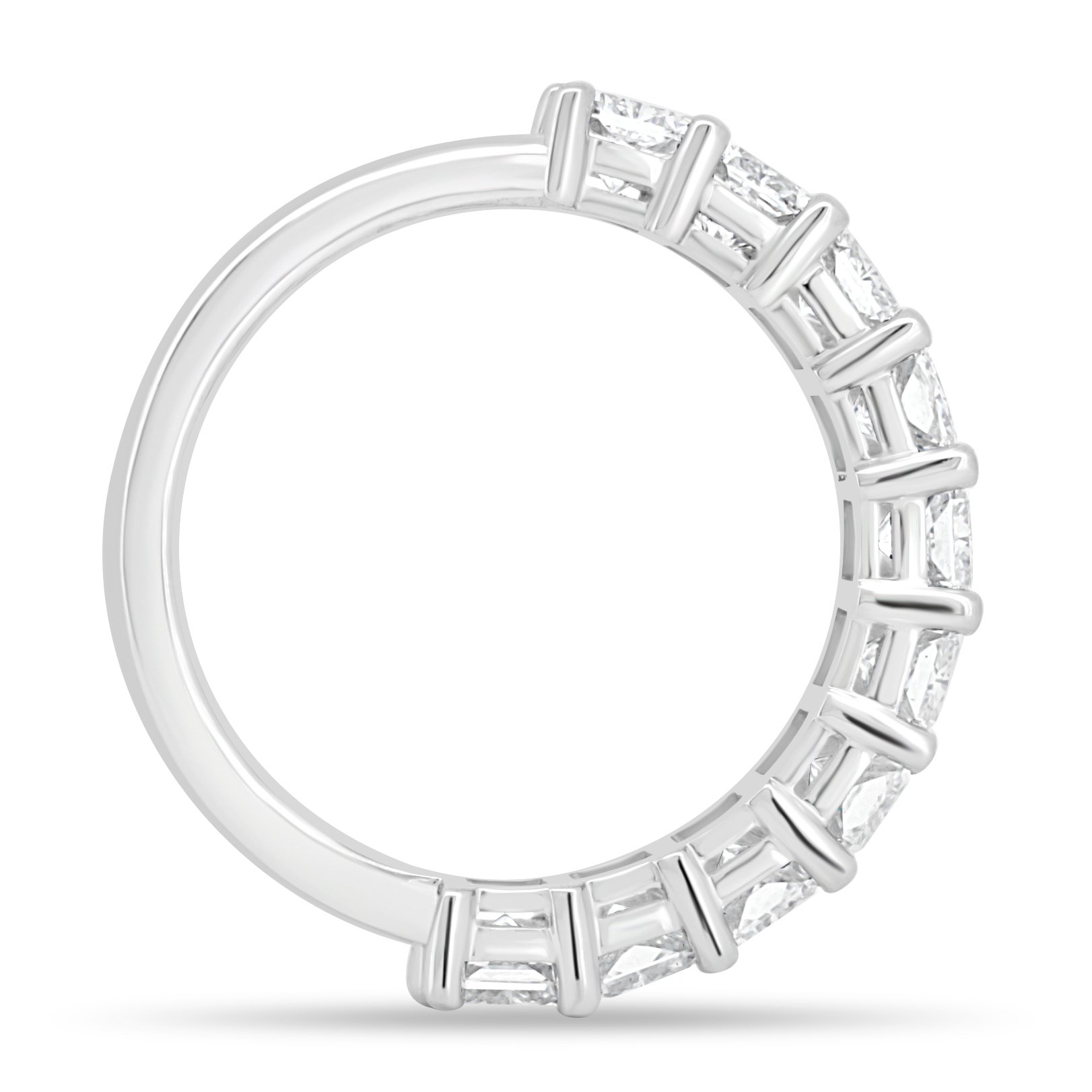 Adeline - Radiant Full Eternity Ring - Half Eternity 18k White Gold