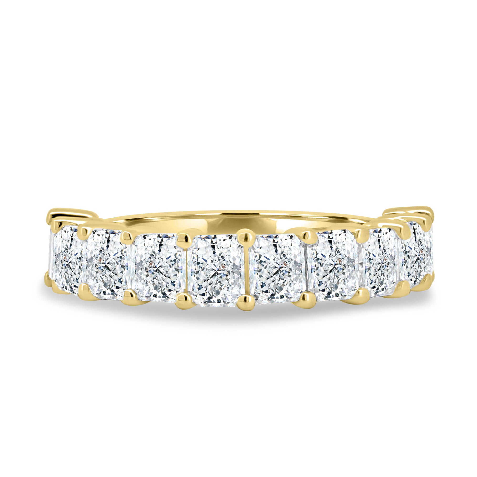 Adeline - Radiant Full Eternity Ring - Half Eternity 18k Yellow Gold