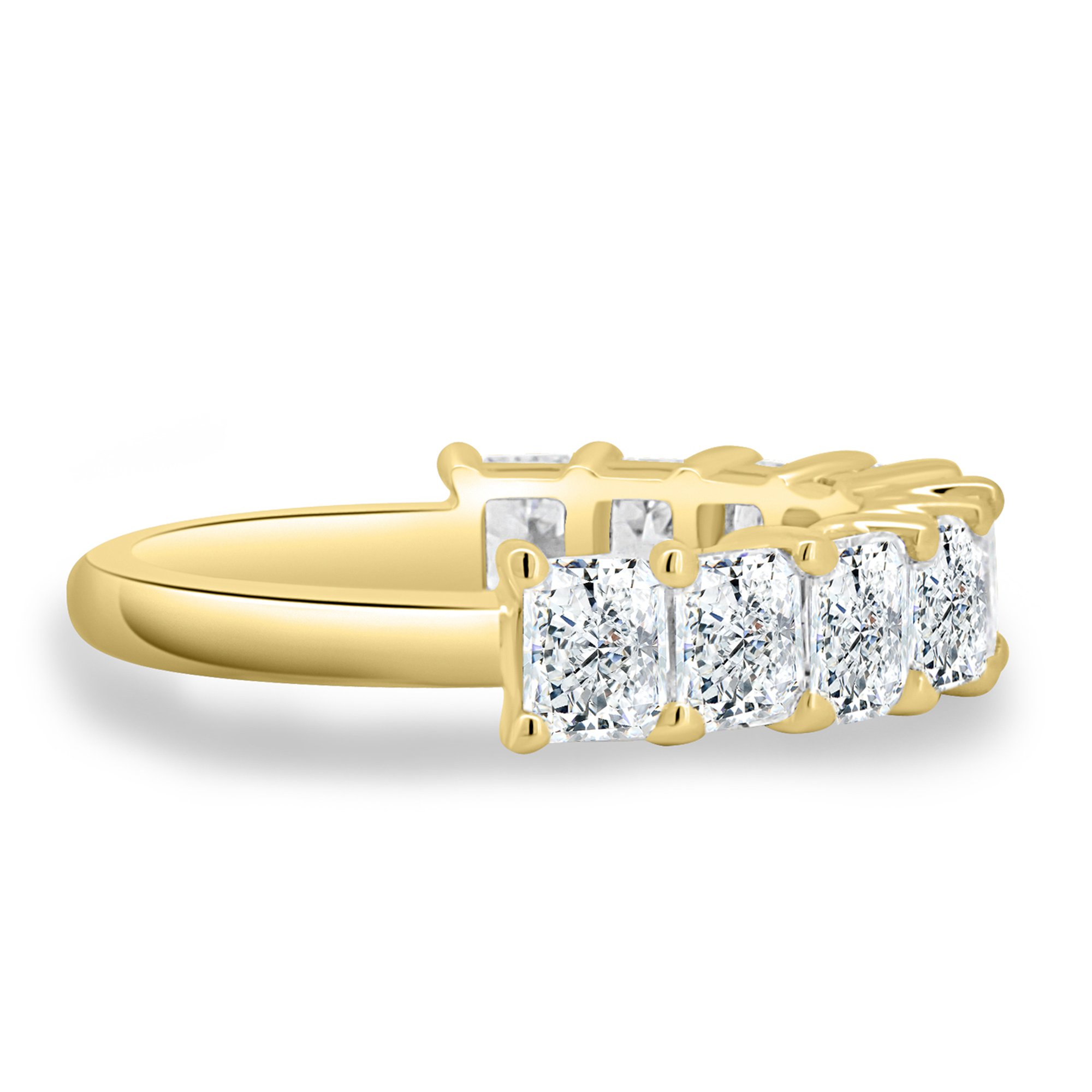 Adeline - Radiant Full Eternity Ring - Half Eternity 18k Yellow Gold