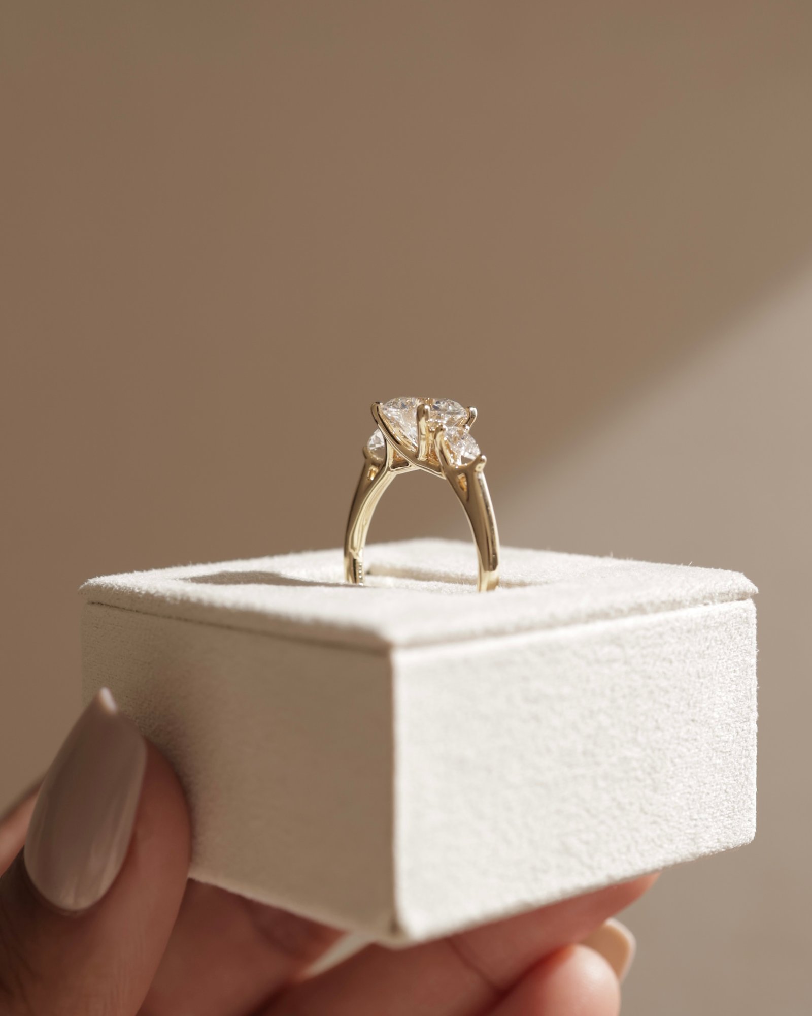 Adelyn - Round Trilogy with Trellis Setting Lifestyle Image