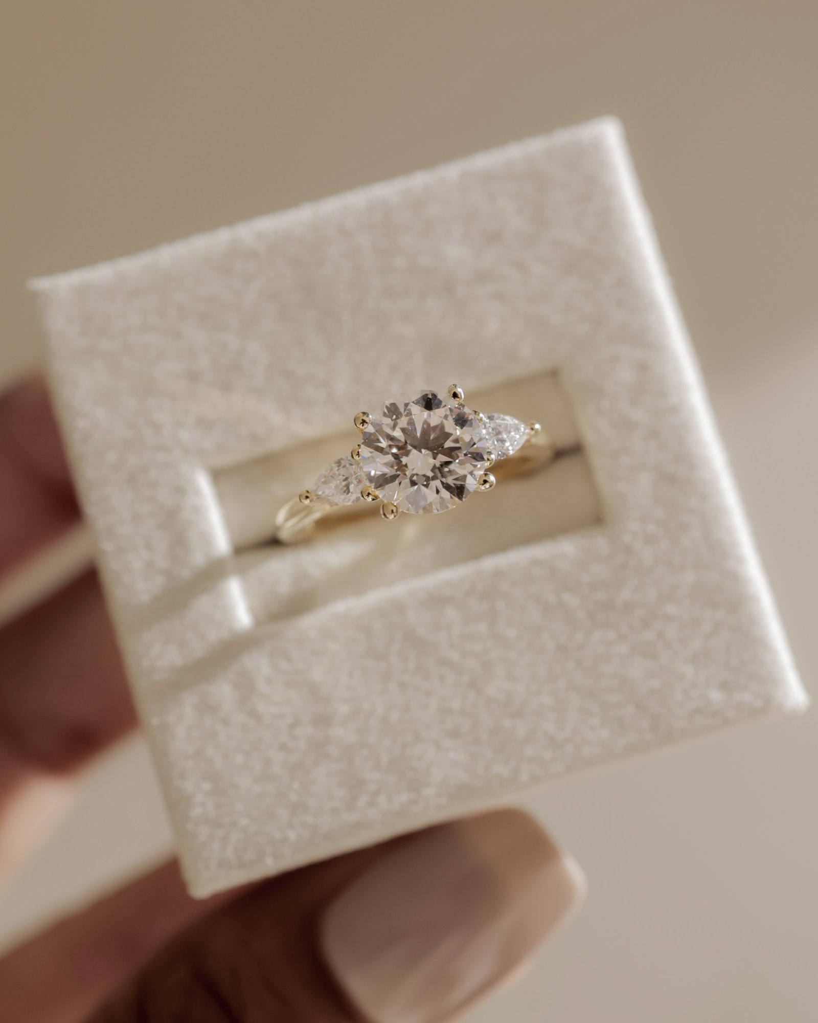 Adelyn - Round Trilogy with Trellis Setting Lifestyle Image