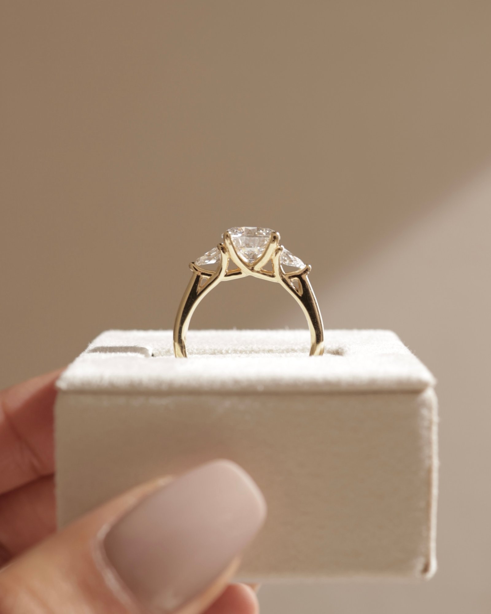 Adelyn - Round Trilogy with Trellis Setting Lifestyle Image