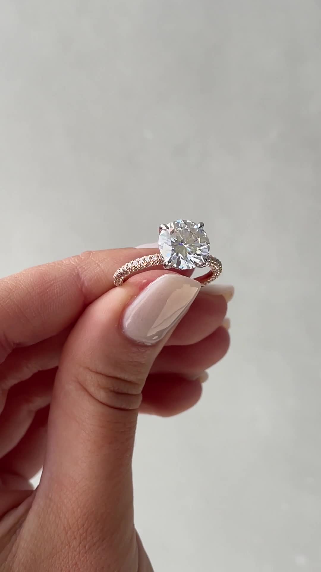 Alex  4 Claw Triple Pave Solitaire Lifestyle Image