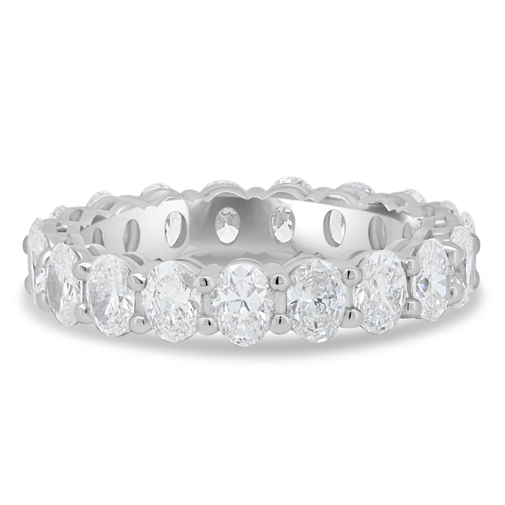 Alexandra - Oval Eternity Ring - Full Eternity 18k White Gold