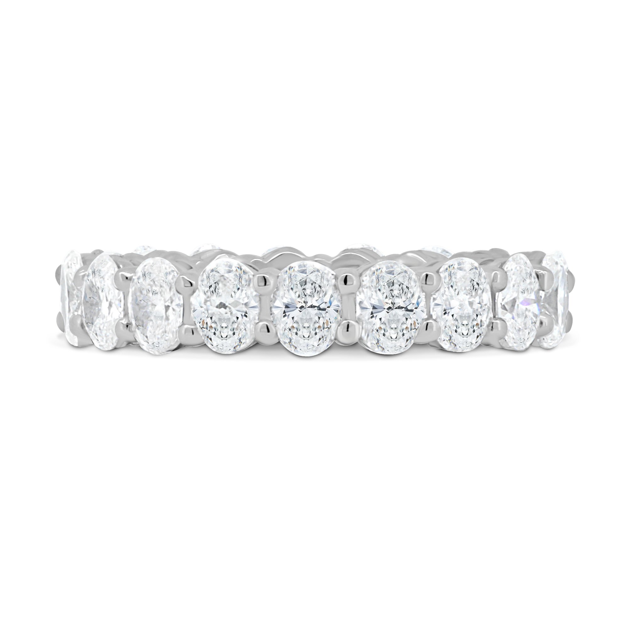 Alexandra - Oval Eternity Ring - Full Eternity 18k White Gold