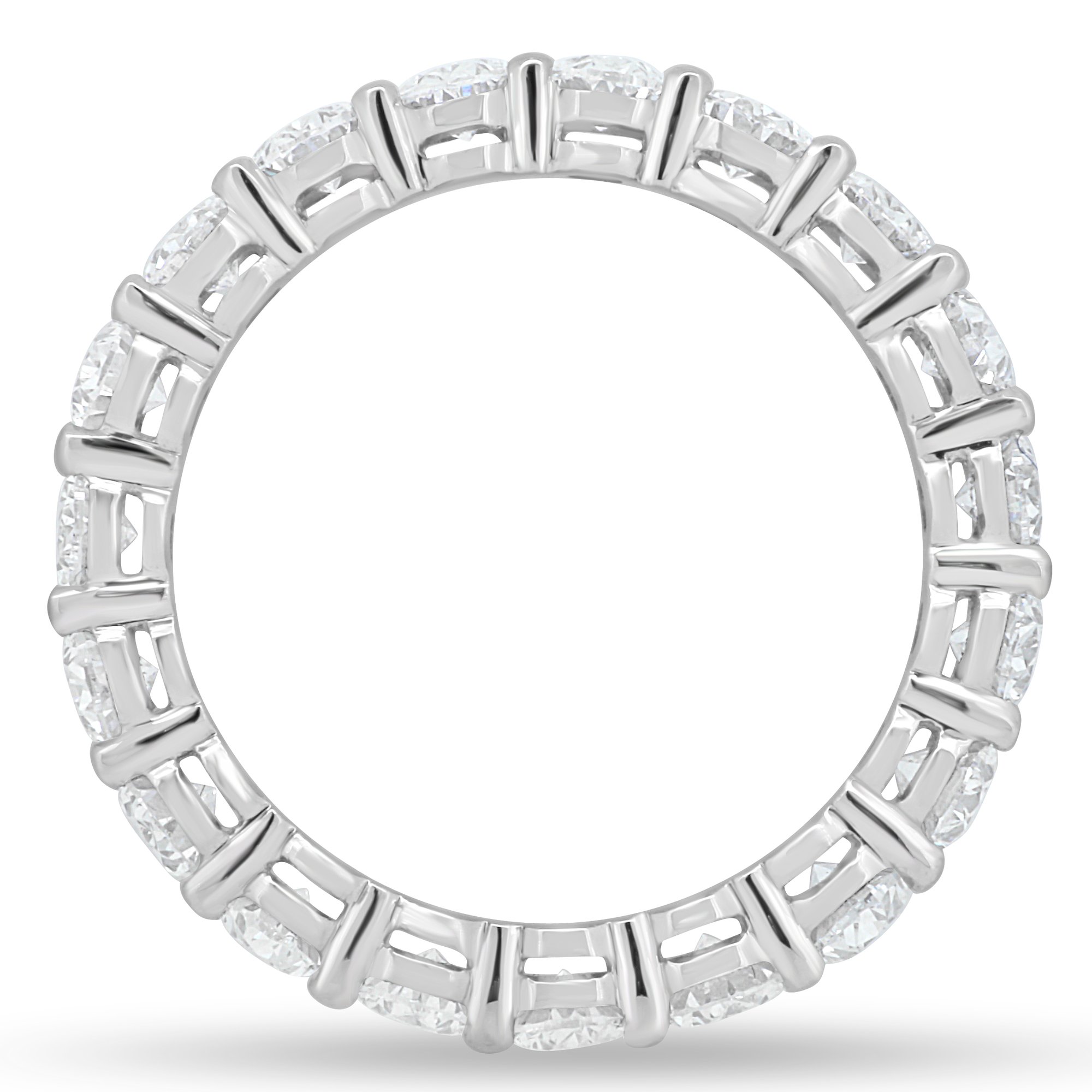 Alexandra - Oval Eternity Ring - Full Eternity 18k White Gold