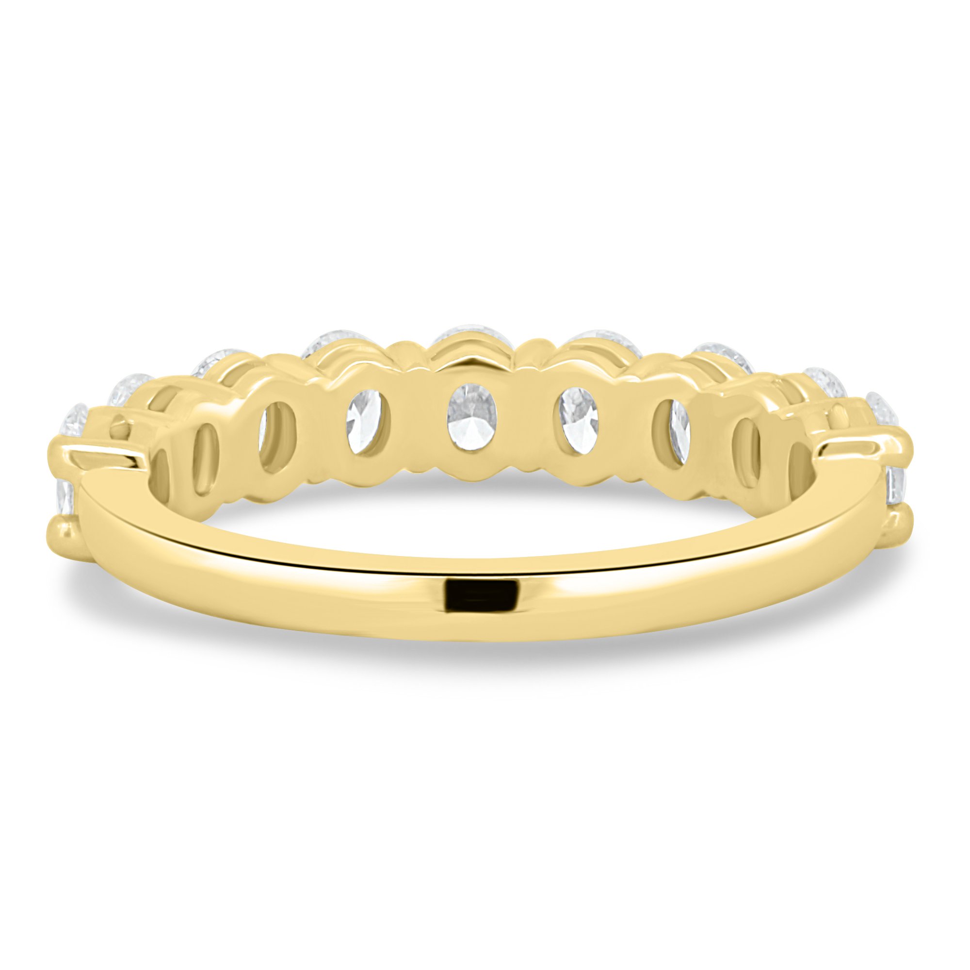 Alexandra - Oval Eternity Ring - Half Eternity 18k Yellow Gold