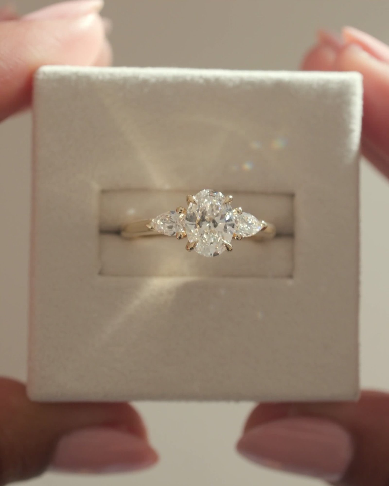 Alexia  Oval Trilogy Ring Lifestyle Image