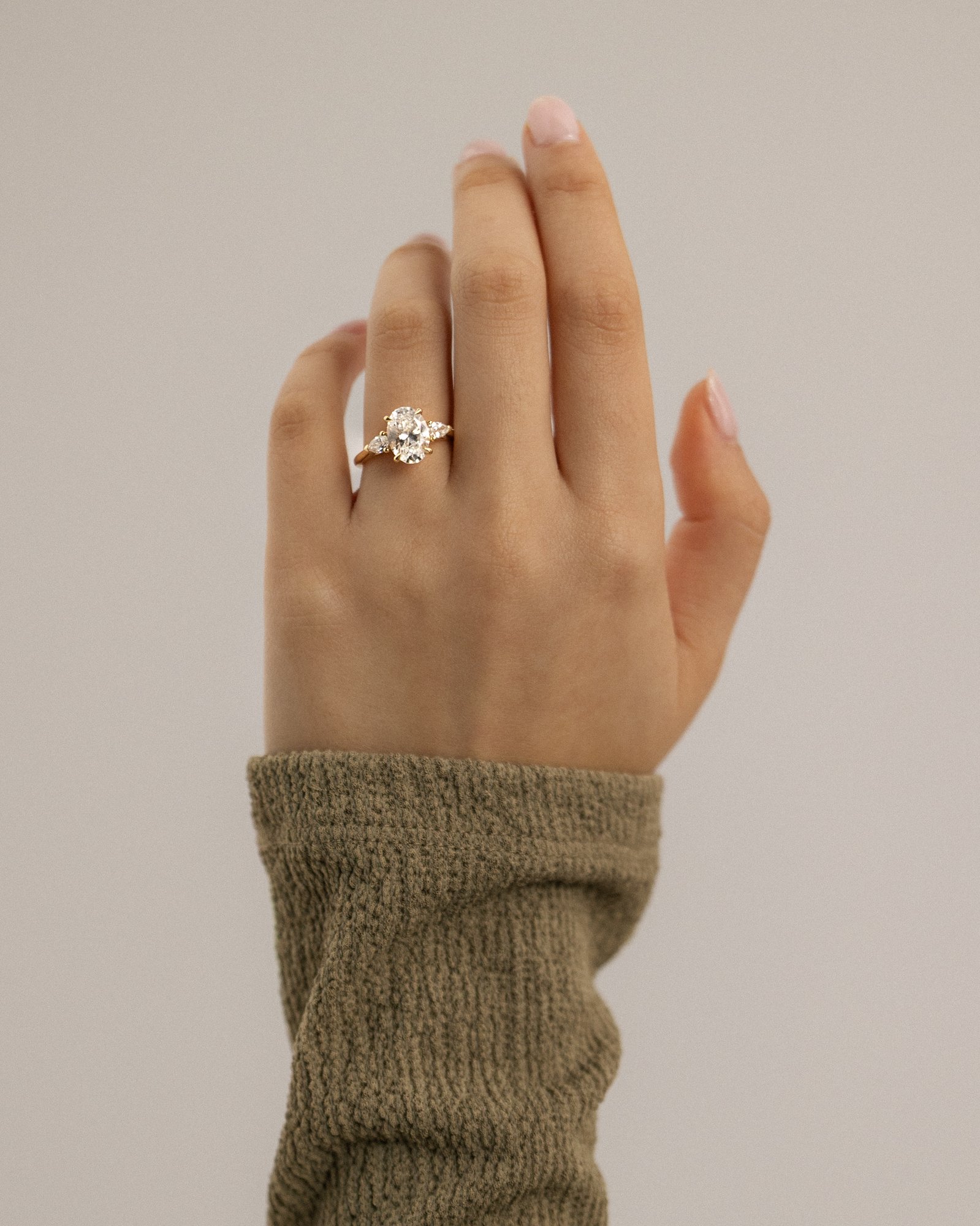 Alexia  Oval Trilogy Ring Lifestyle Image