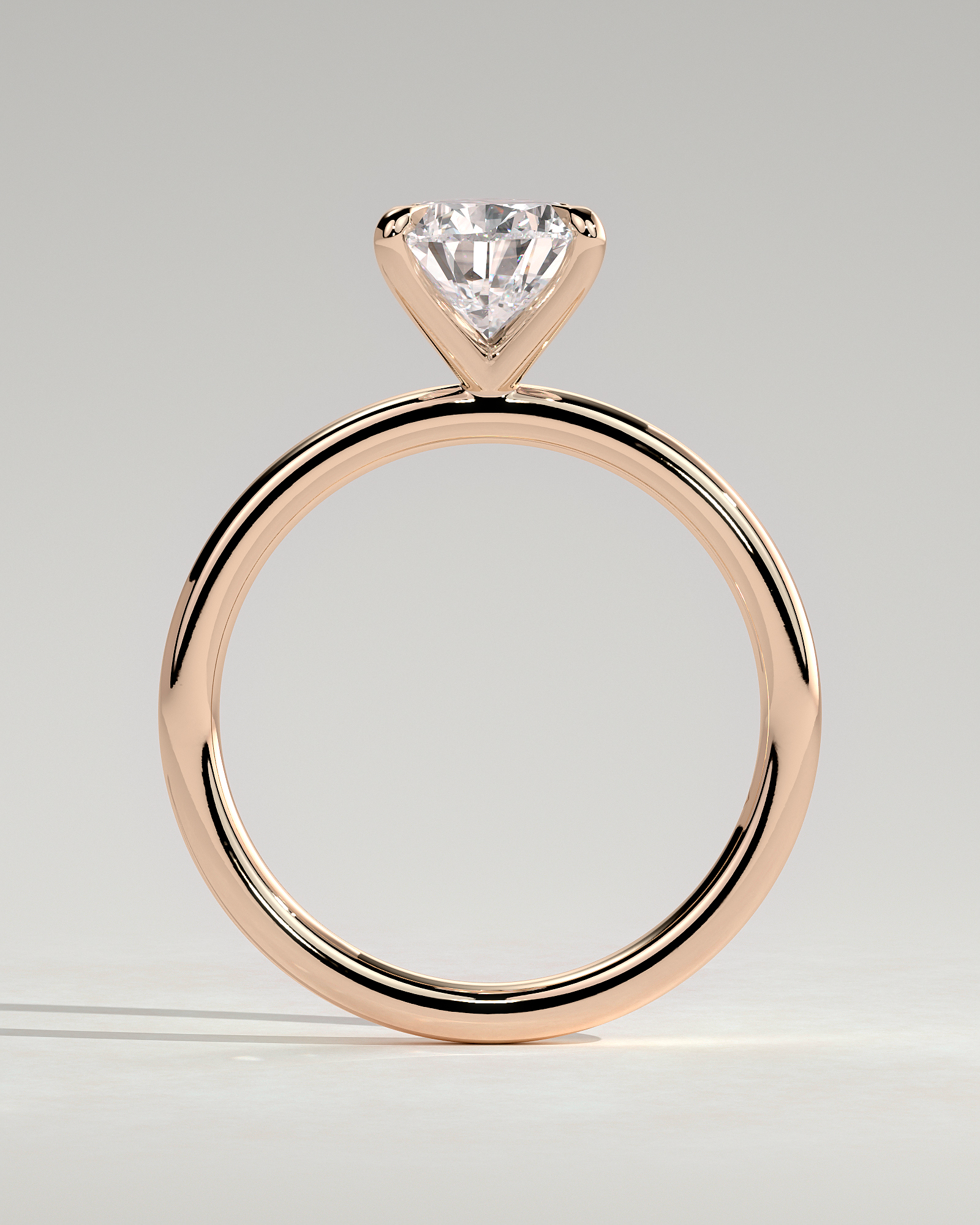 Alia - 5 Claw Pear Solitaire - 18k Rose Gold
