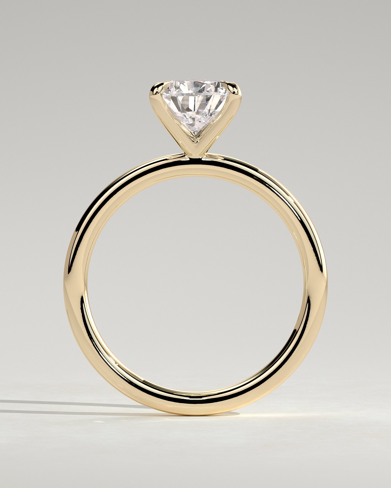 Alia - 5 Claw Pear Solitaire - 18k Yellow Gold