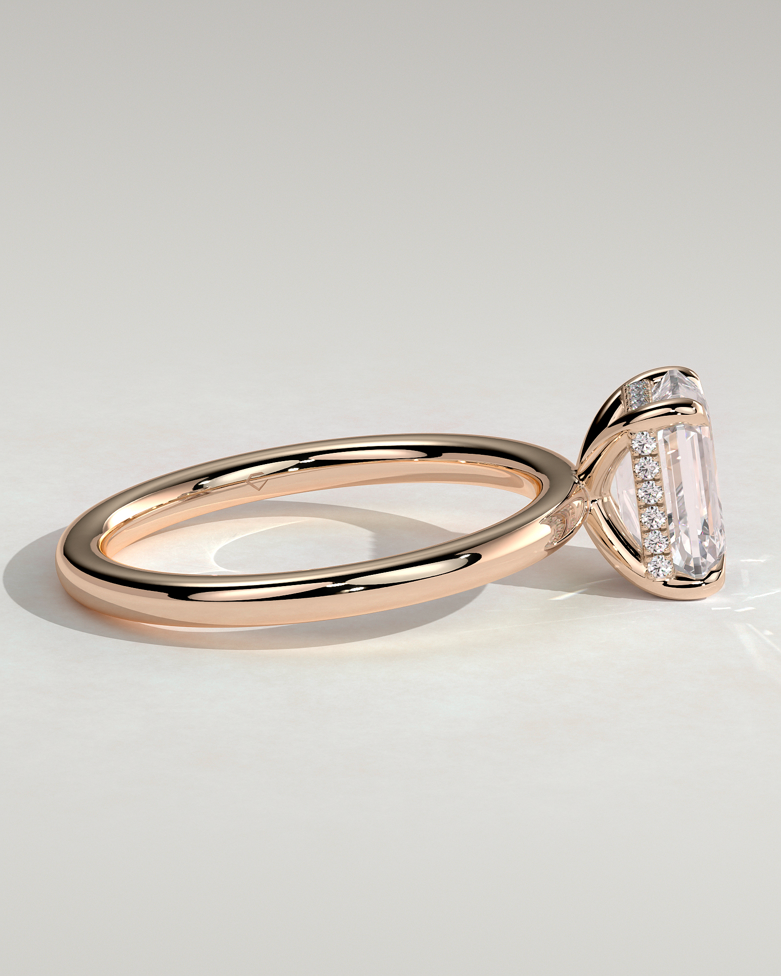 Alice  Emerald Solitaire - 18k Rose Gold