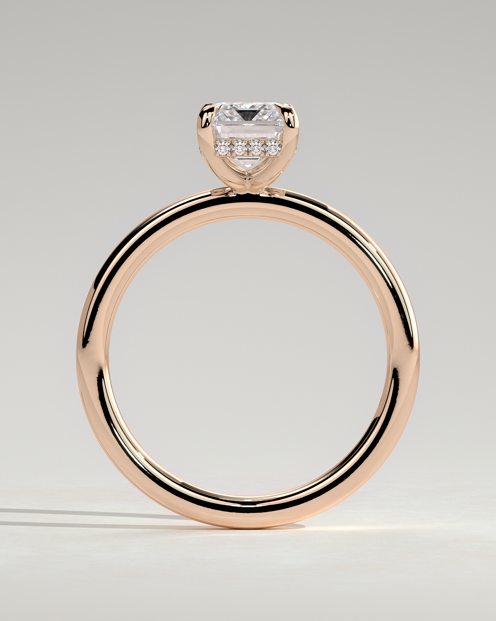Alice  Emerald Solitaire - 18k Rose Gold