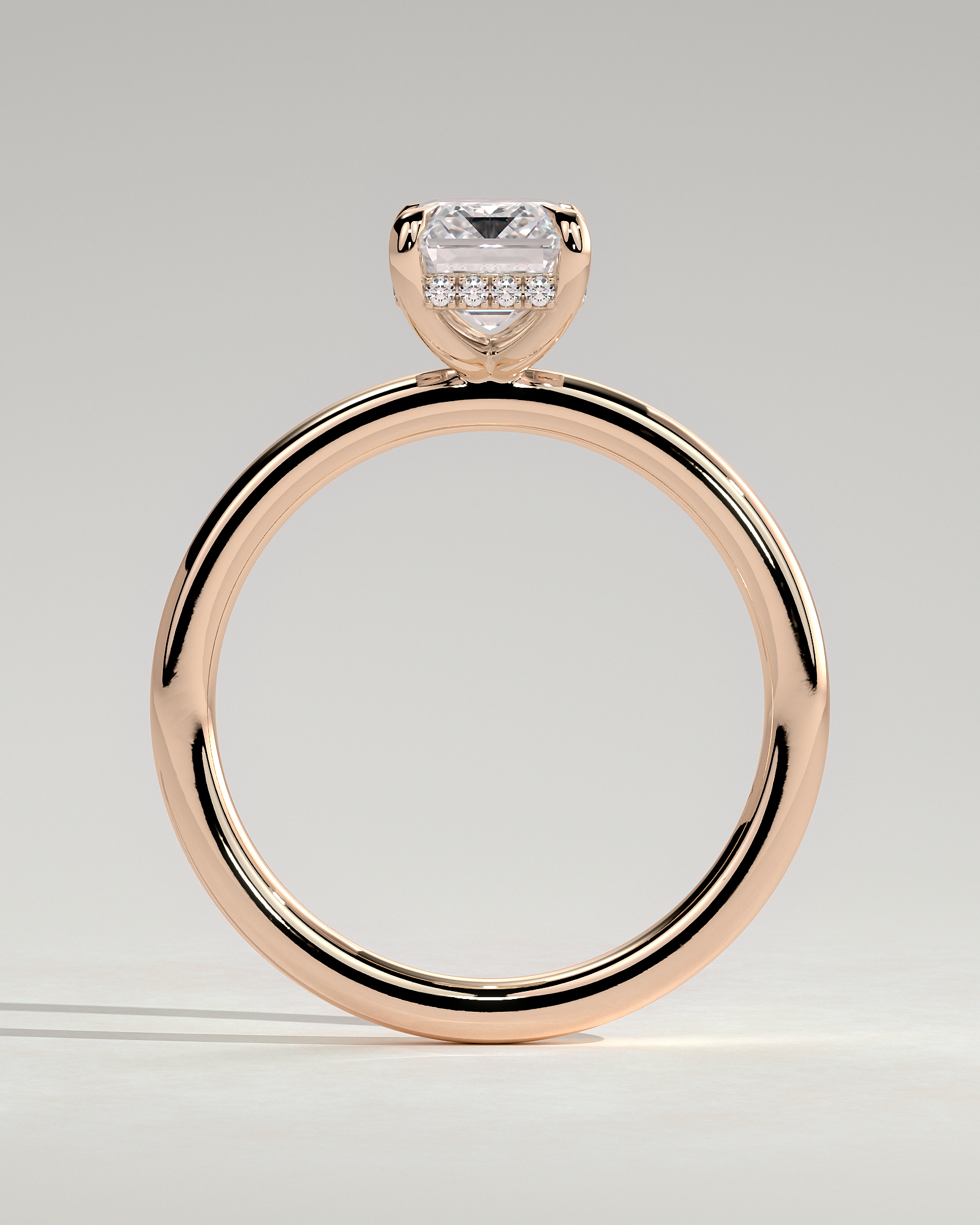Alice  Emerald Solitaire - 18k Rose Gold