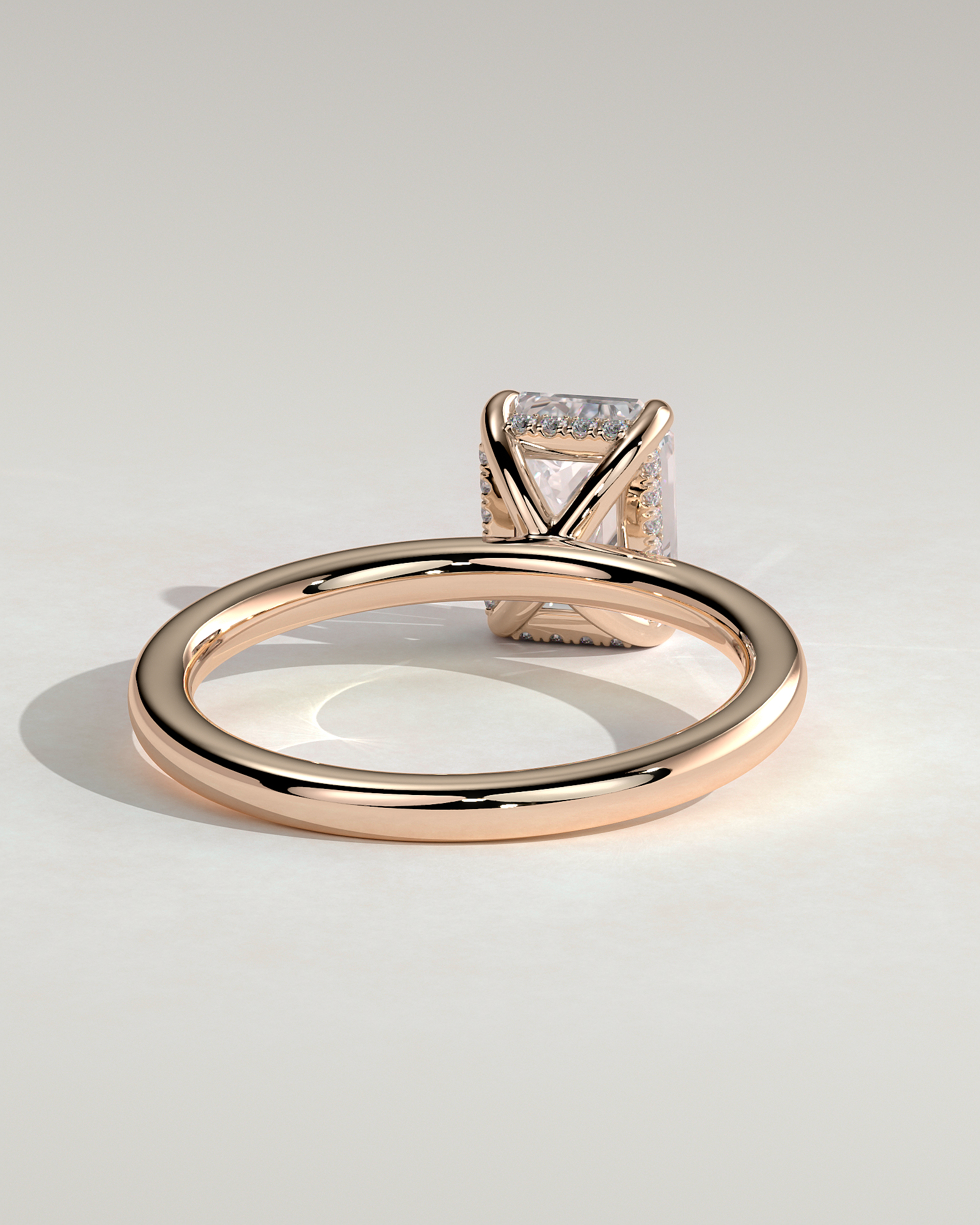 Alice  Emerald Solitaire - 18k Rose Gold