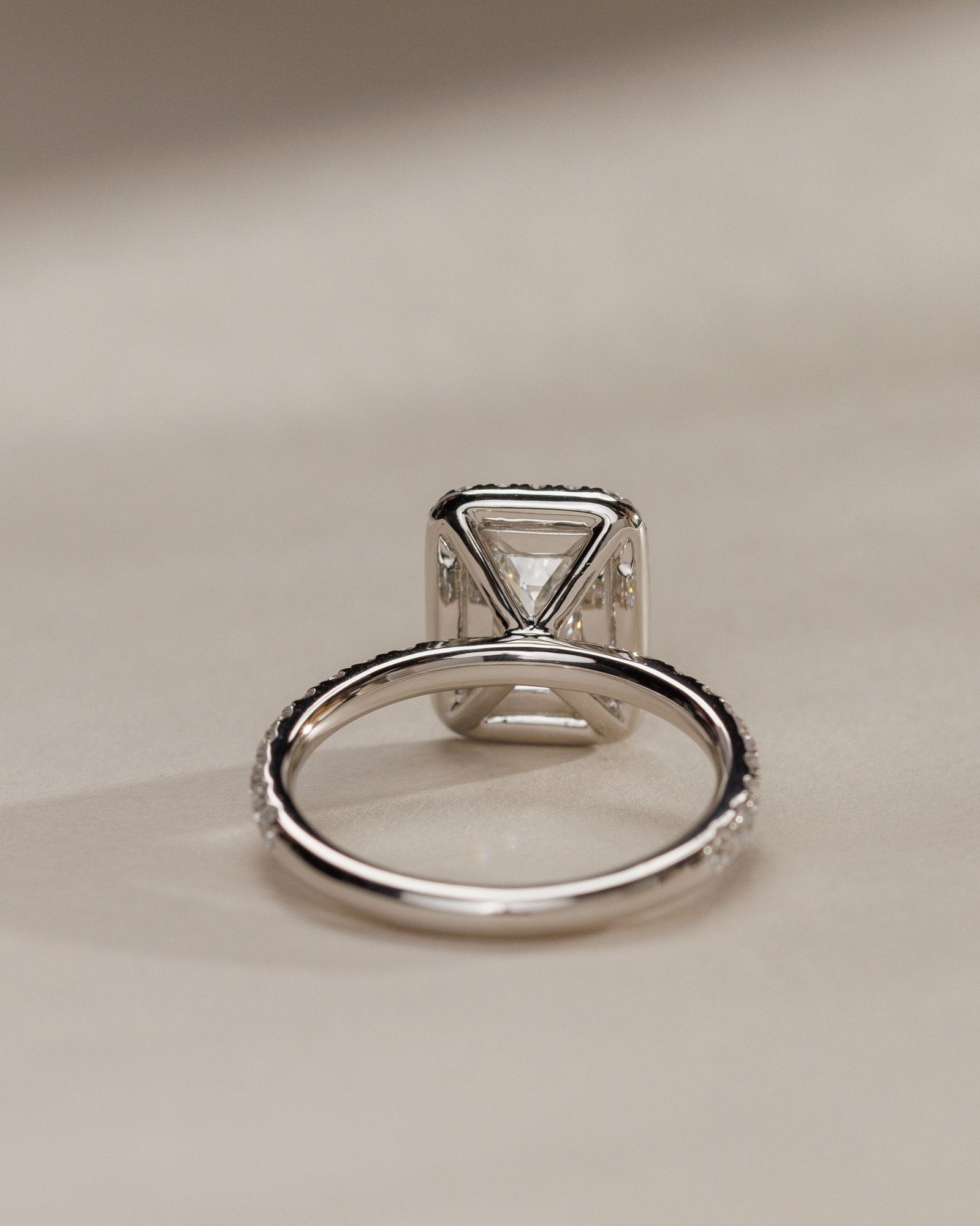 Analyce  Emerald Halo with Pave Lifestyle Image