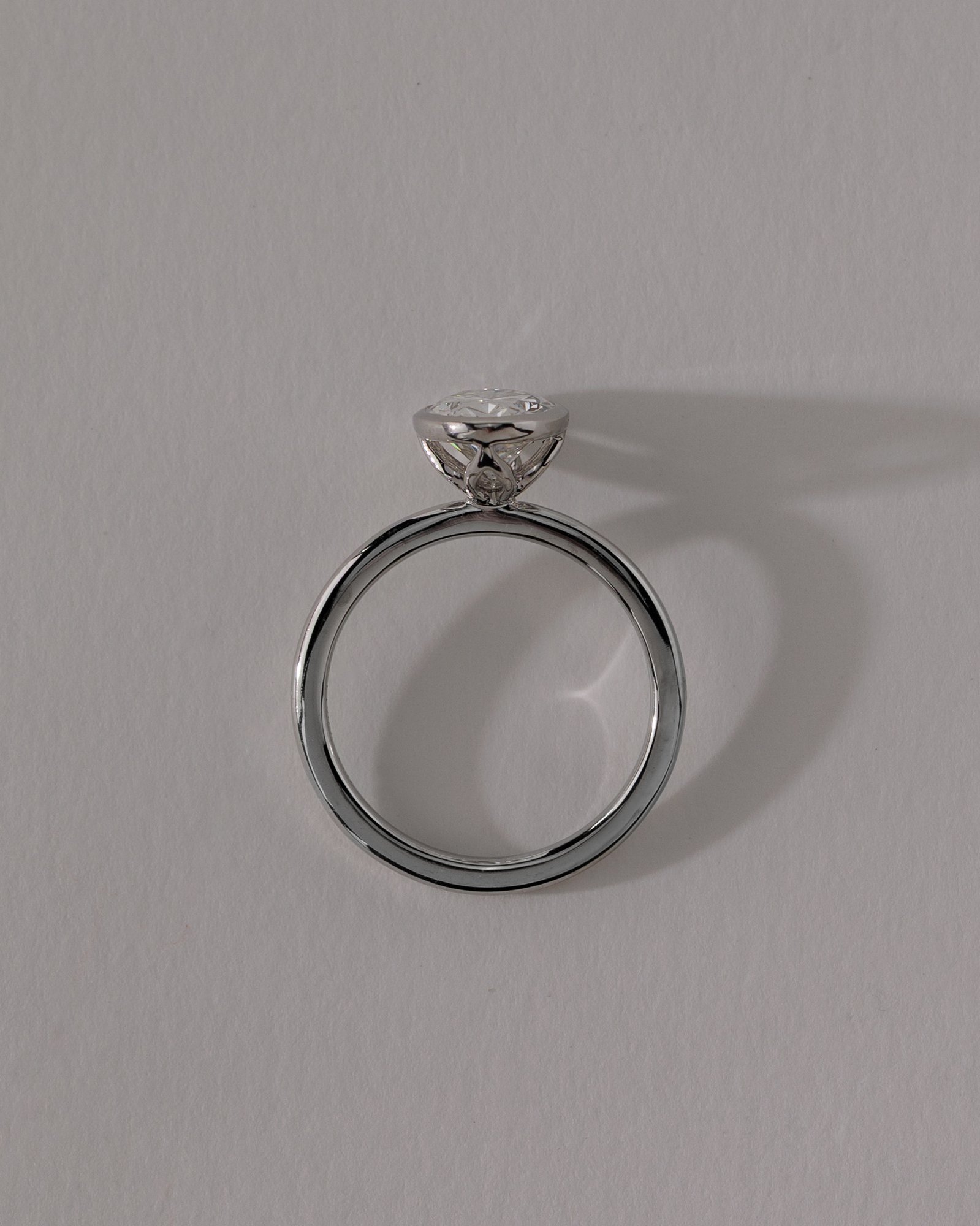 Armani - Bezel Set Oval Solitaire Lifestyle Image