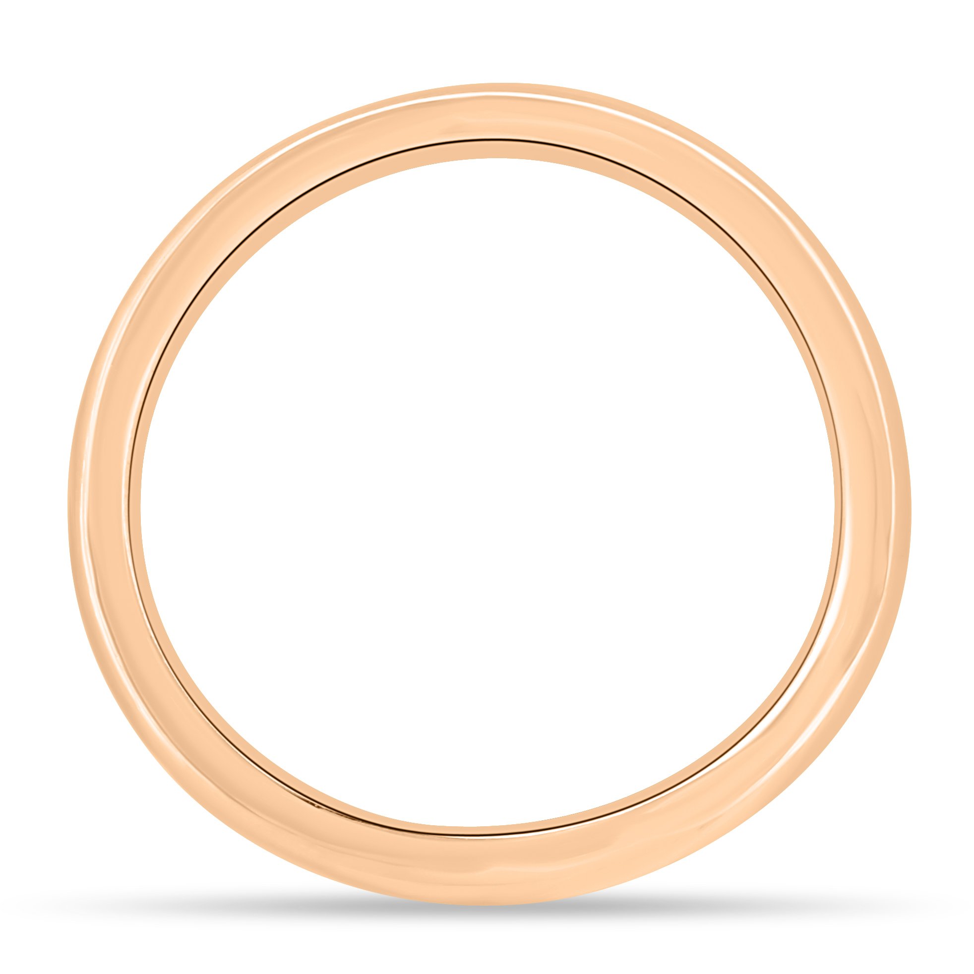 Ashton - Plain Wedding Ring - 18k Rose Gold Curved