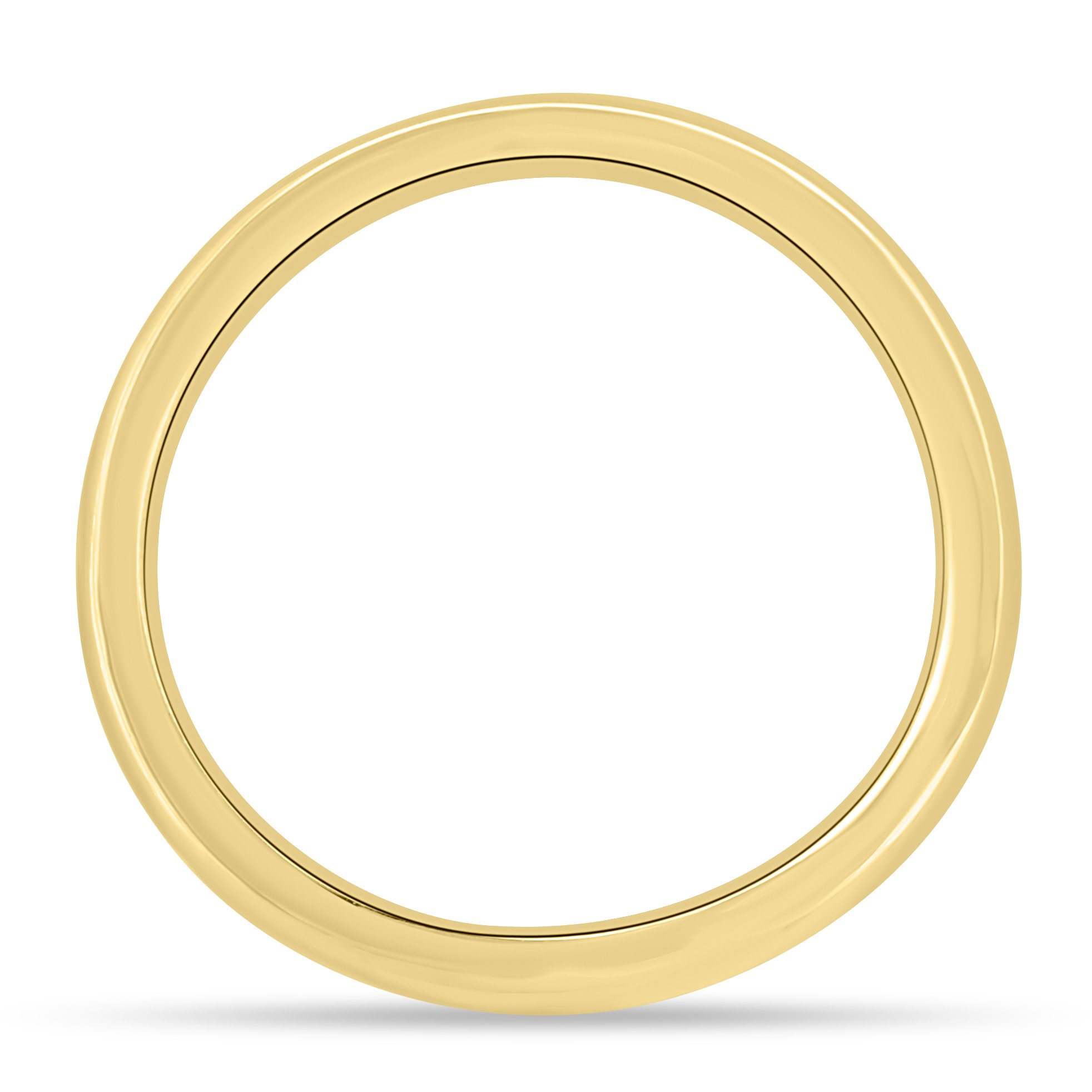 Ashton - Plain Wedding Ring - 18k Yellow Gold Curved