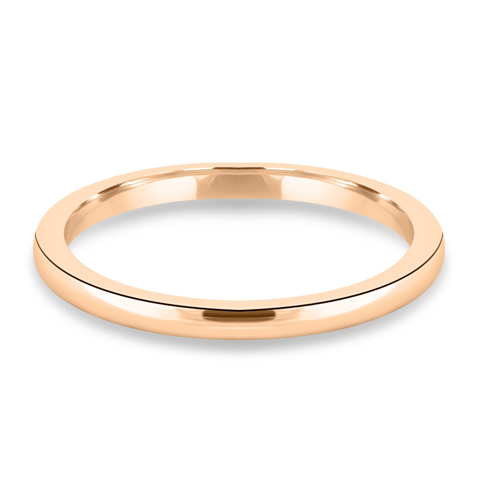 Ashton - Plain Wedding Ring - 18k Rose Gold Straight