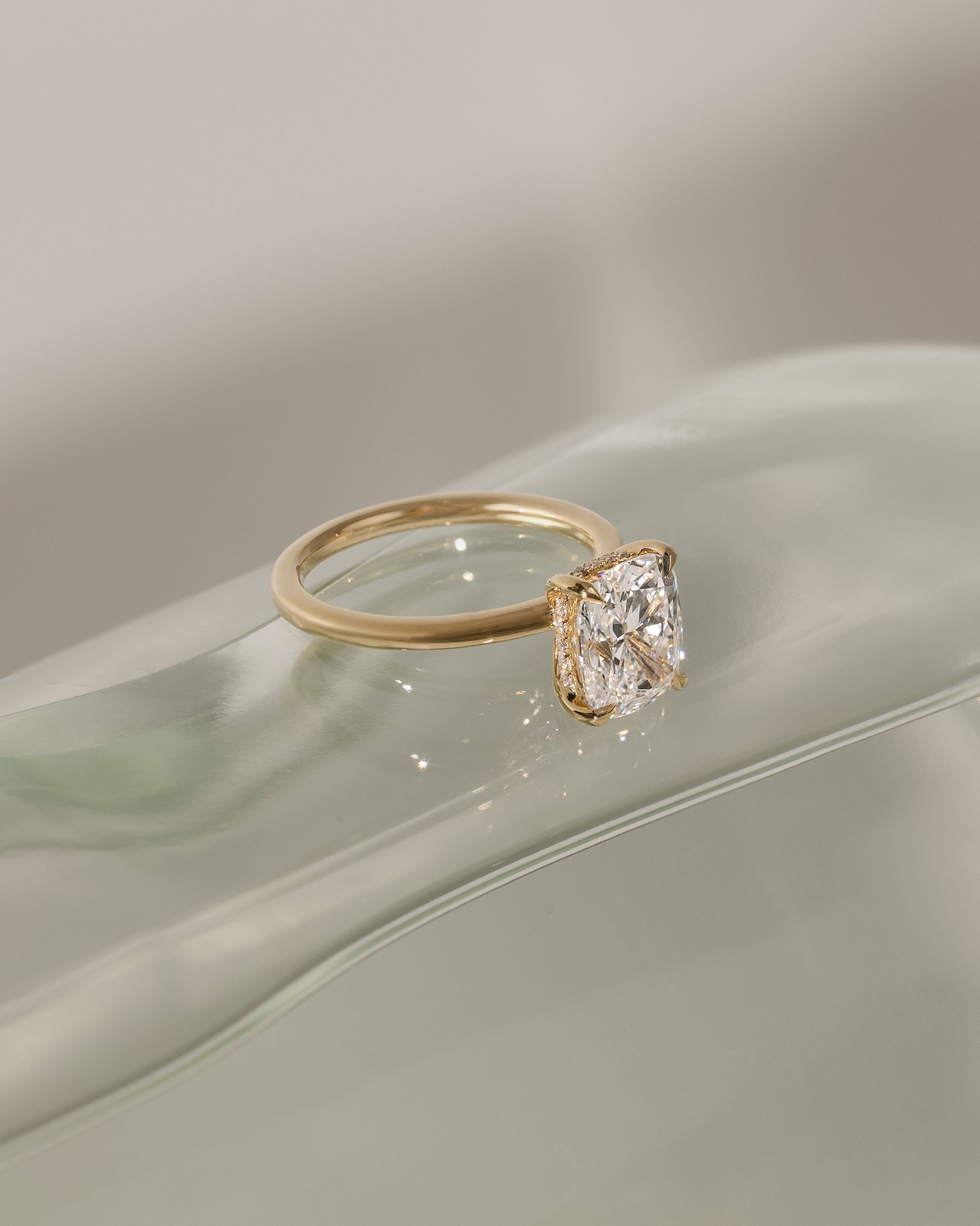 Ava  Elongated Cushion Solitaire Lifestyle Image