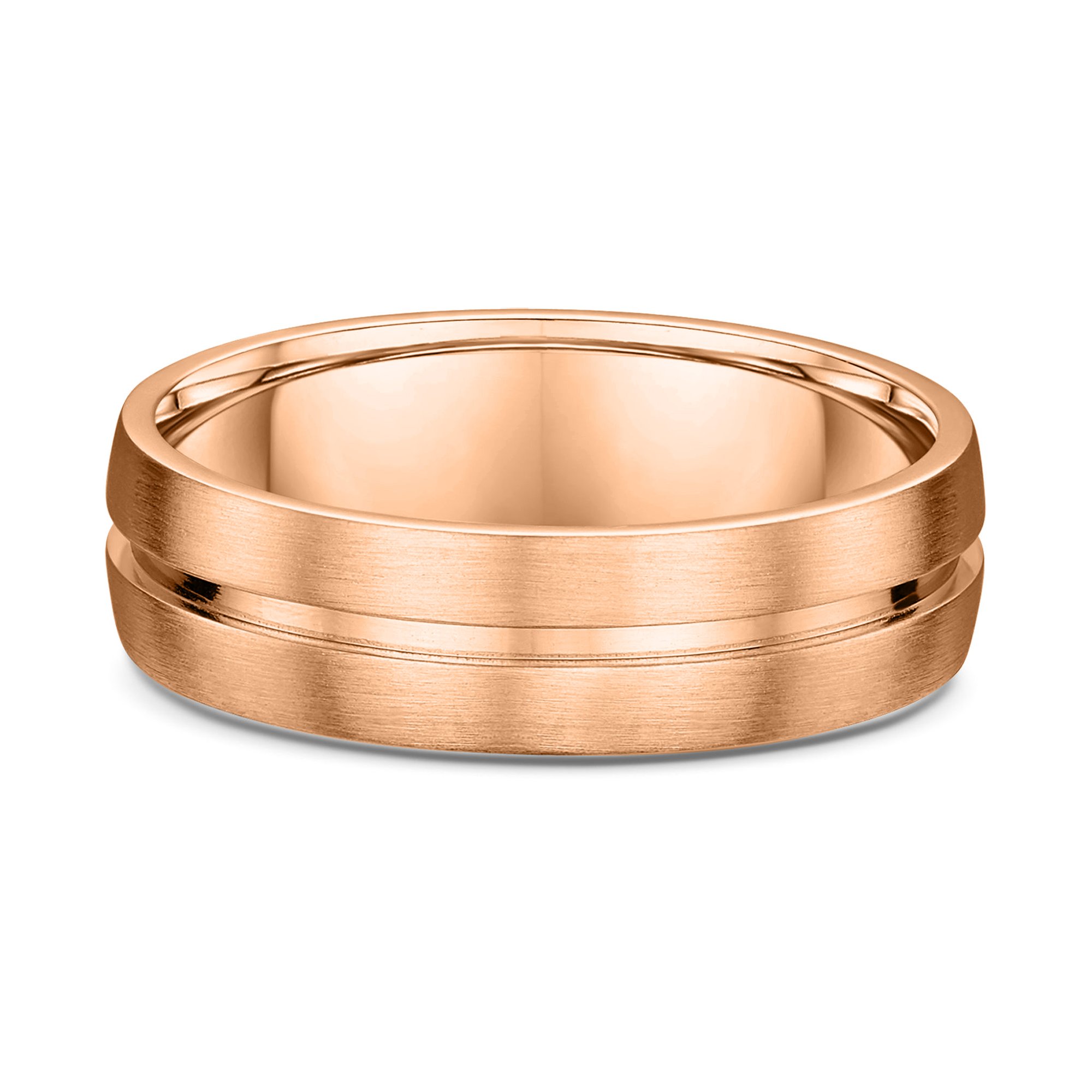 Bailey Mens Wedding Ring - 9k Rose Gold