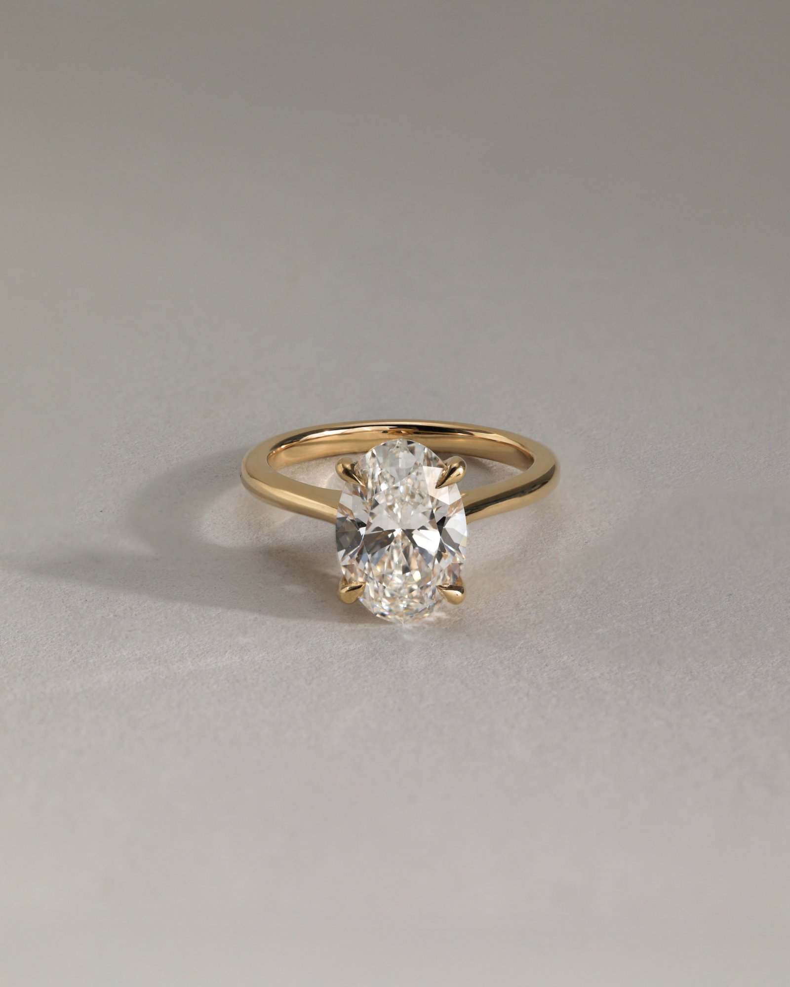 Bethany  Oval Solitaire with Hidden Halo Lifestyle Image