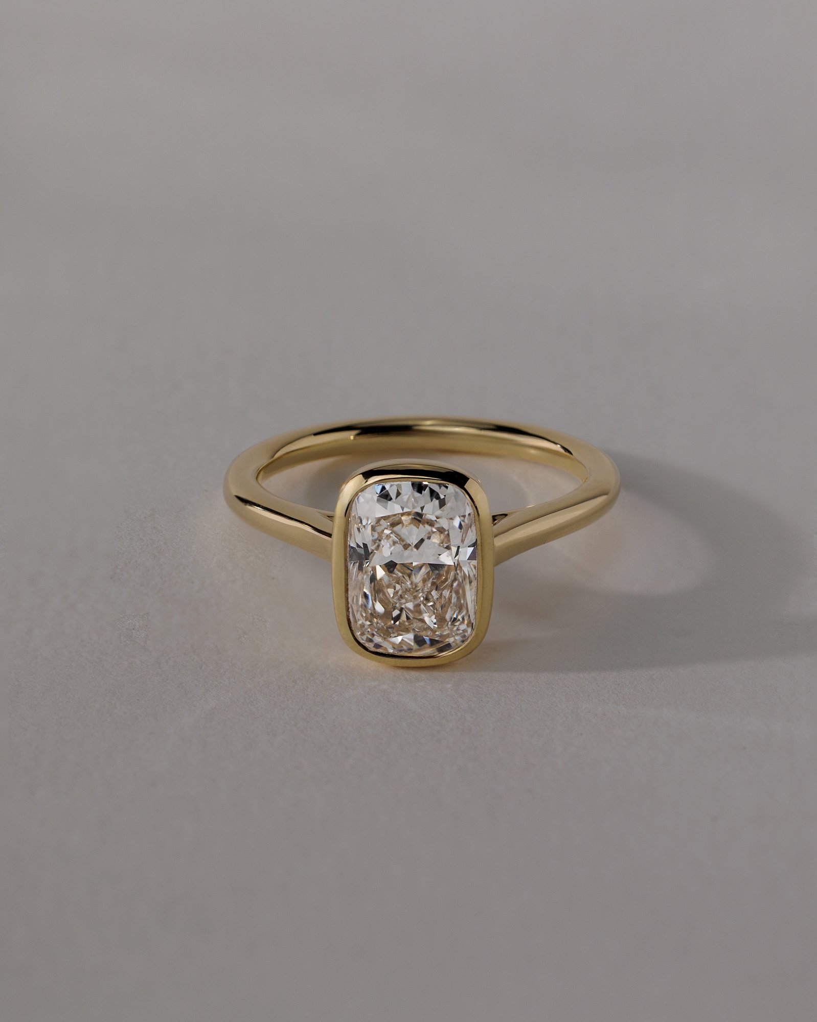 Billie - Cathedral Bezel Set Elongated Cushion Lifestyle Image