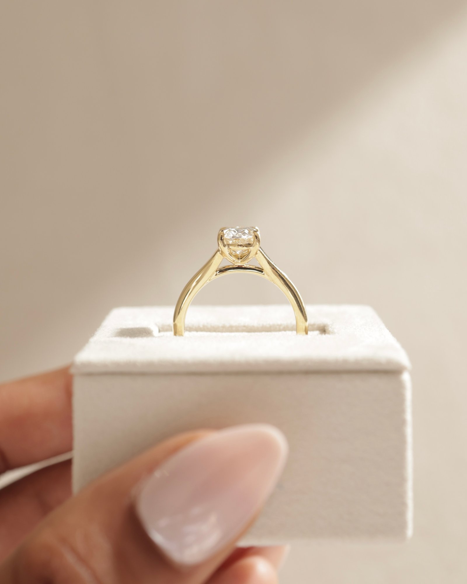 Blair - Oval Cathedral Solitaire Lifestyle Image