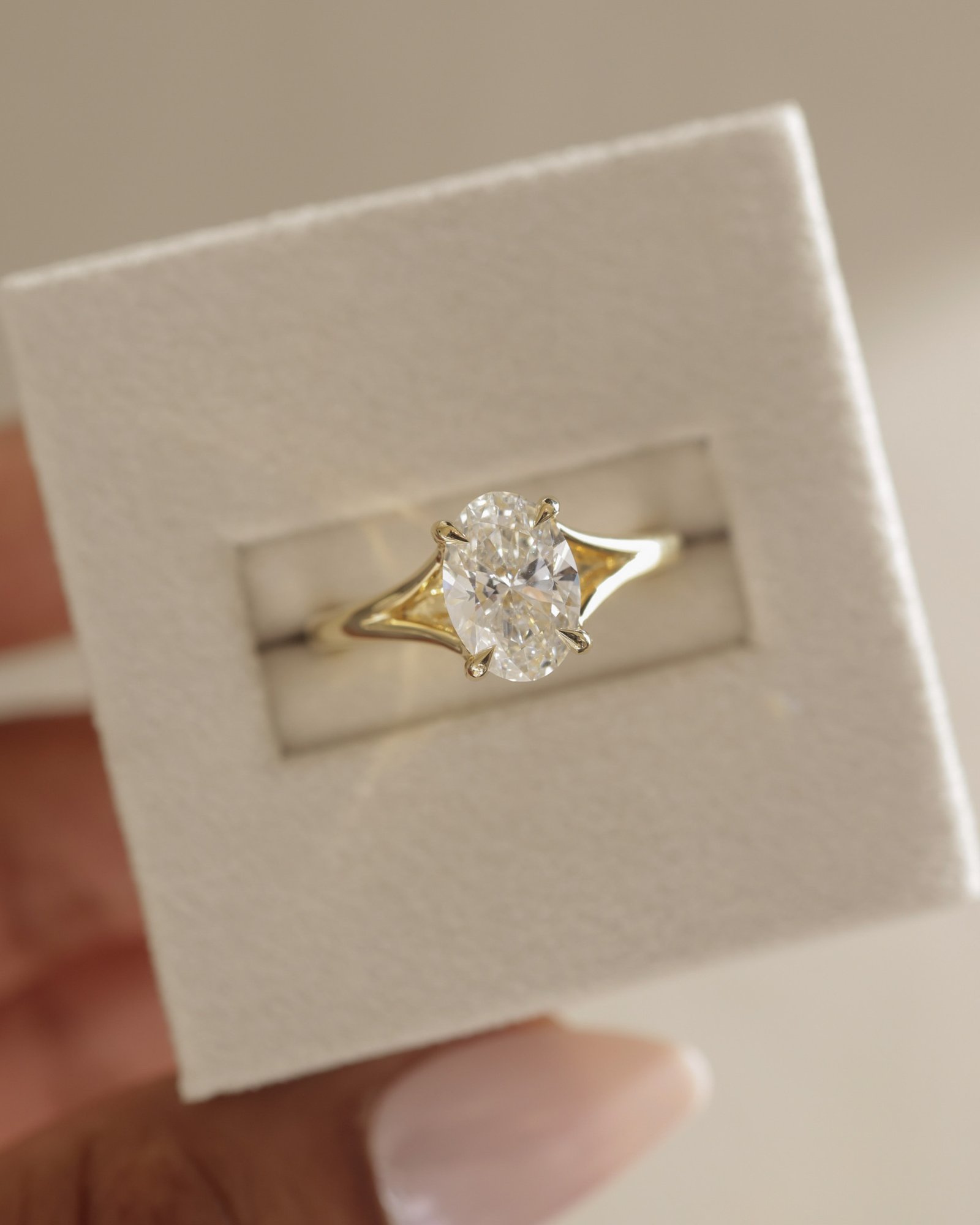 Blair - Oval Cathedral Solitaire Lifestyle Image