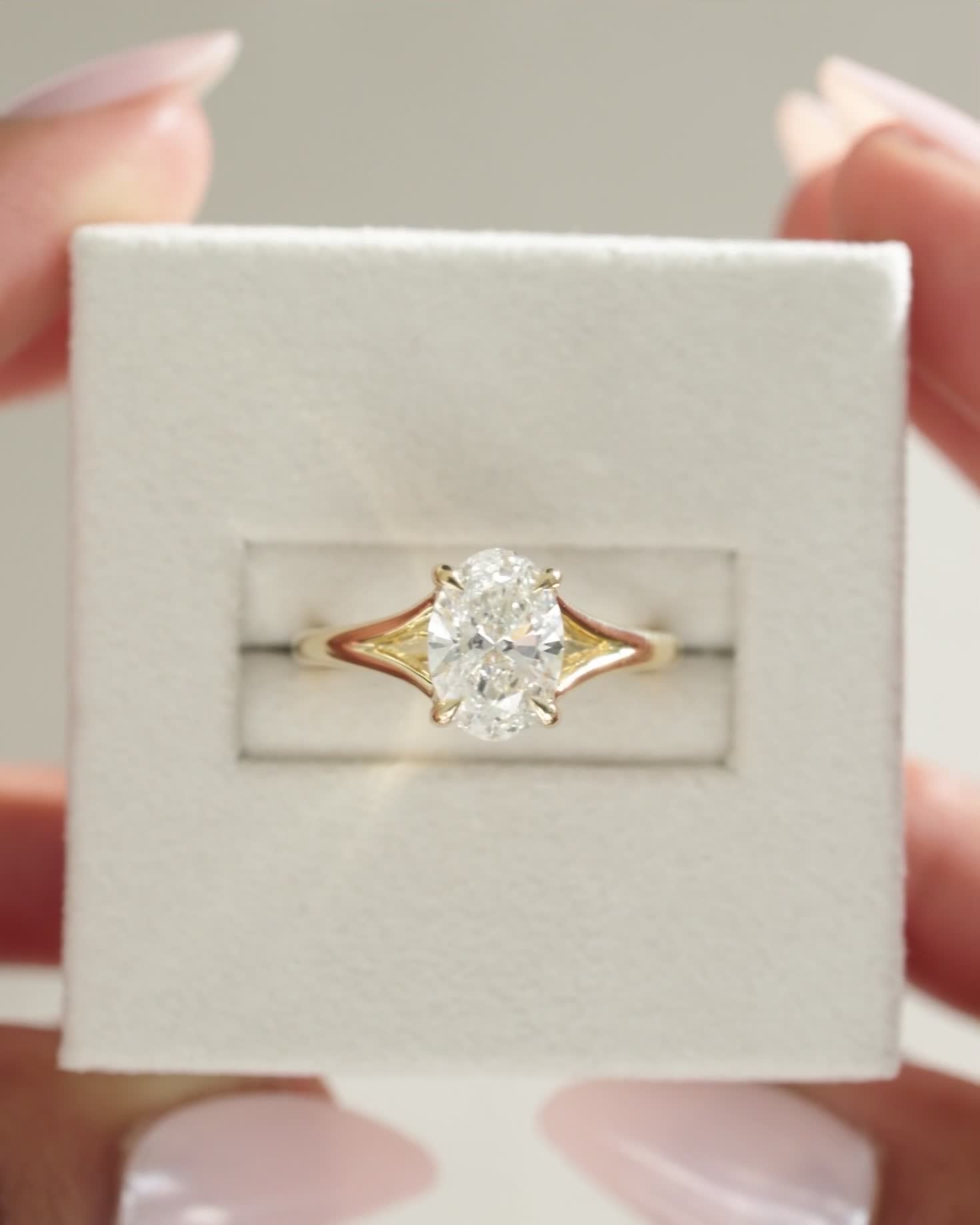 Blair - Oval Cathedral Solitaire Lifestyle Image