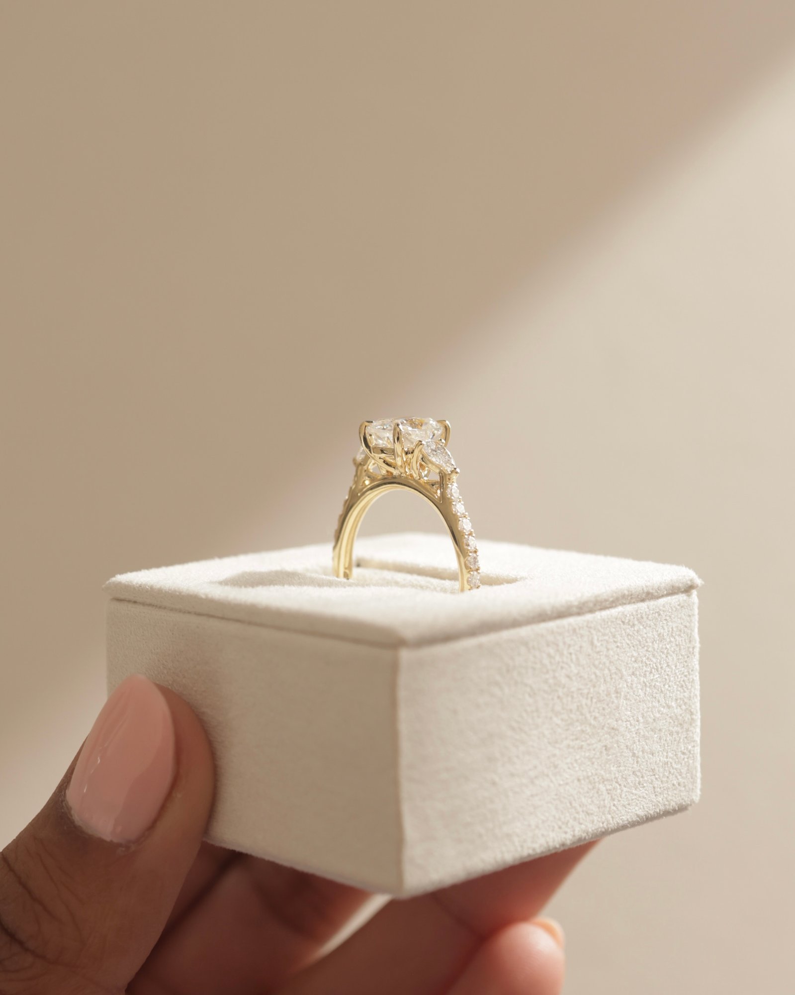 Bree  Elongated Cushion Trilogy with Pav Lifestyle Image