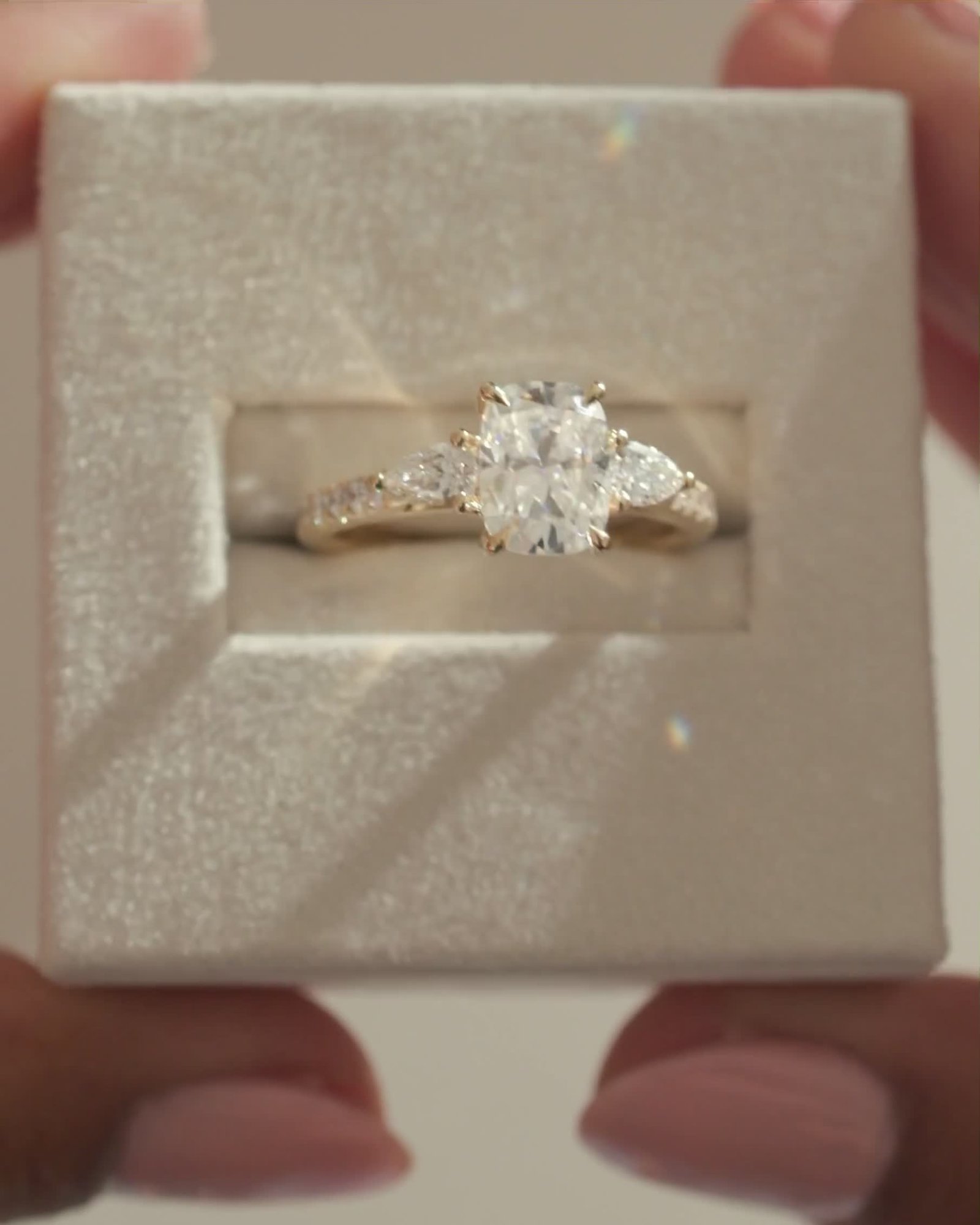 Bree  Elongated Cushion Trilogy with Pav Lifestyle Image