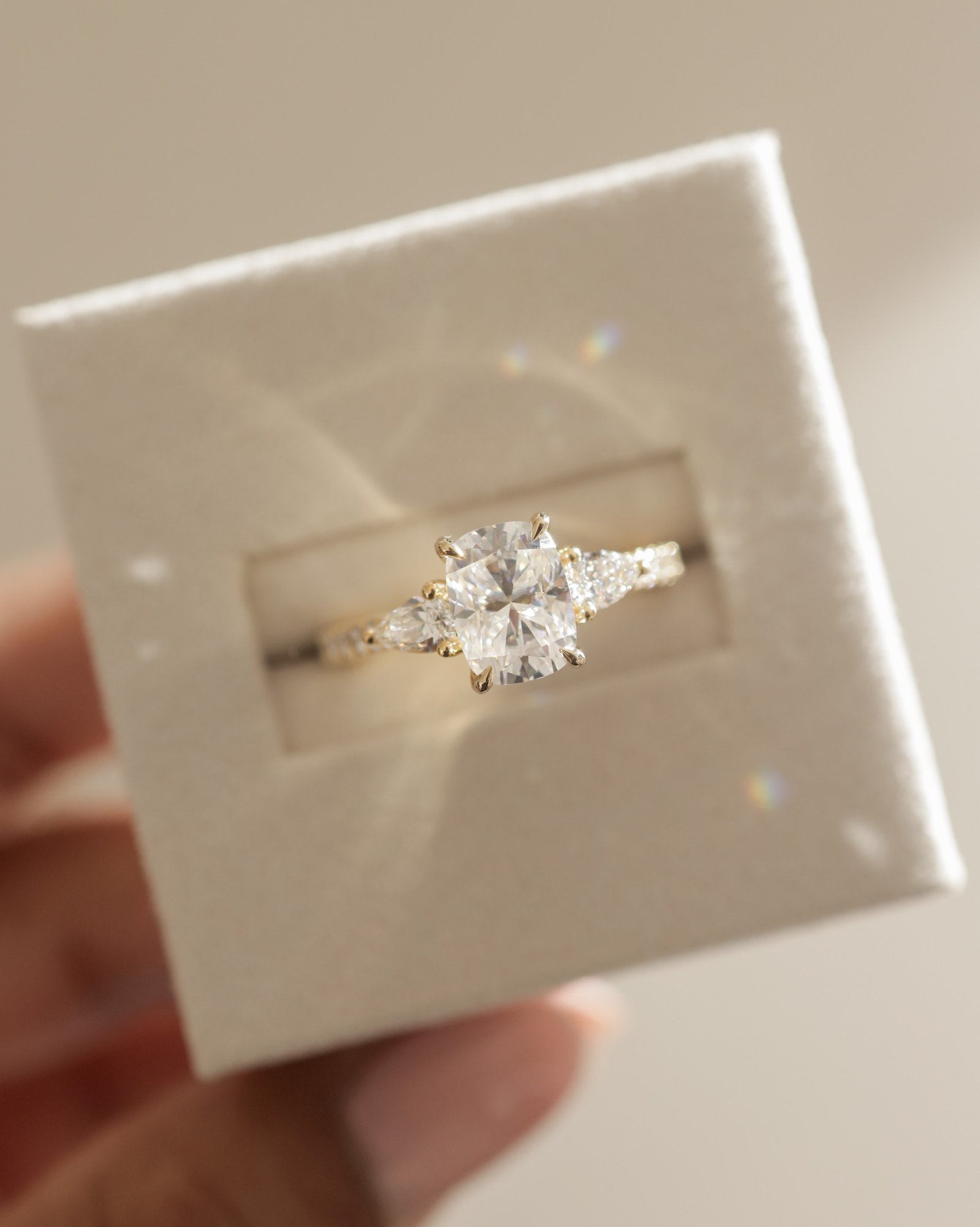 Bree  Elongated Cushion Trilogy with Pav Lifestyle Image