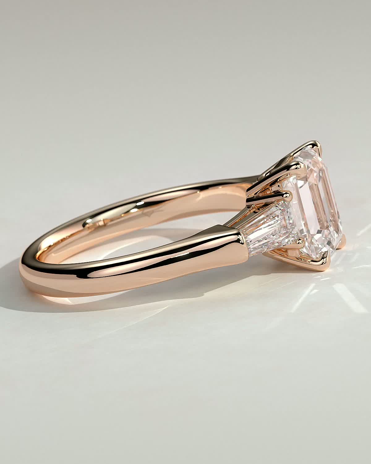 Bridget  Emerald Trilogy - 18k Rose Gold